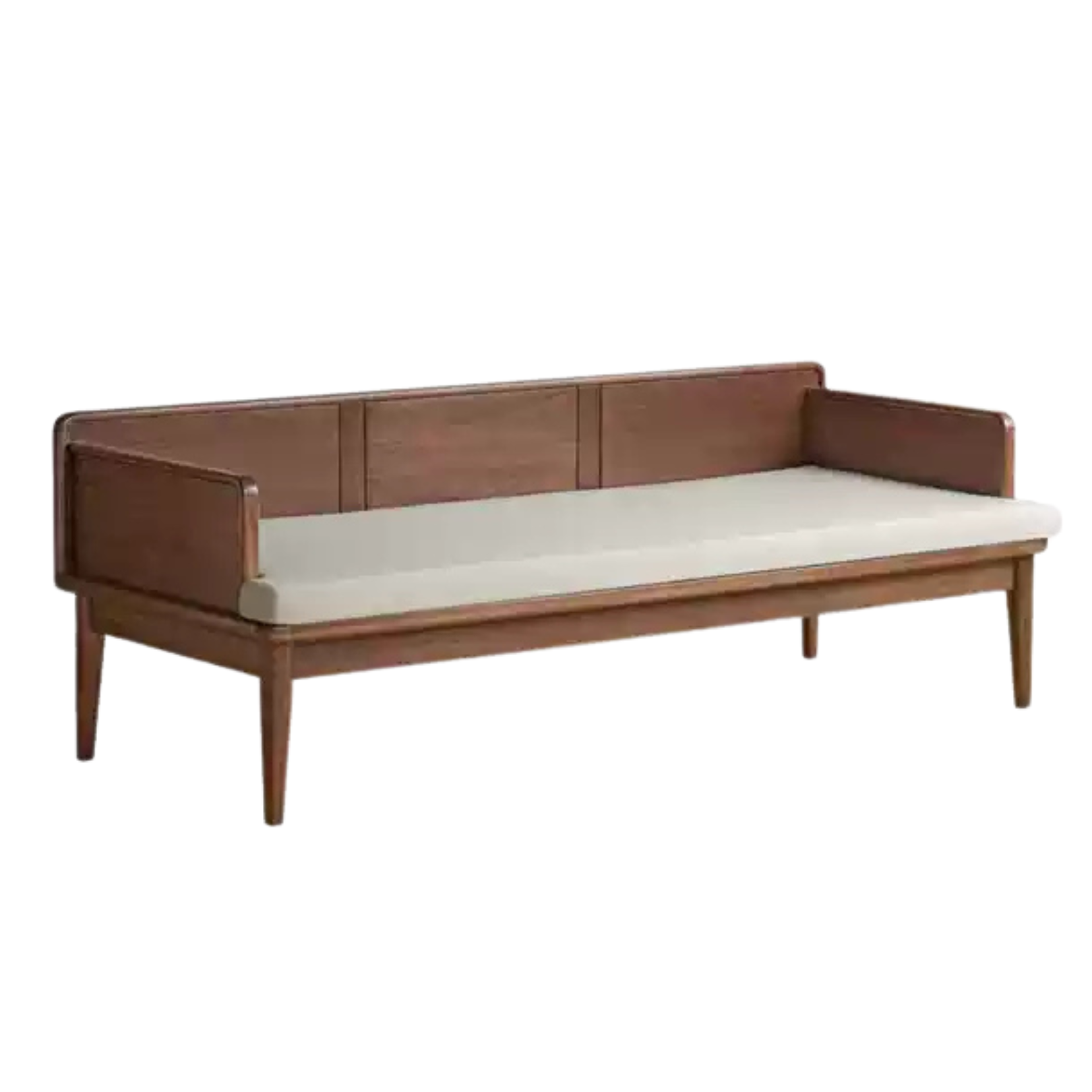 Premium Solid Wood Bed Frame - Black Walnut & Oak - Modern Chinese Style Bedroom Furniture for Master Bedroom or Guest Room