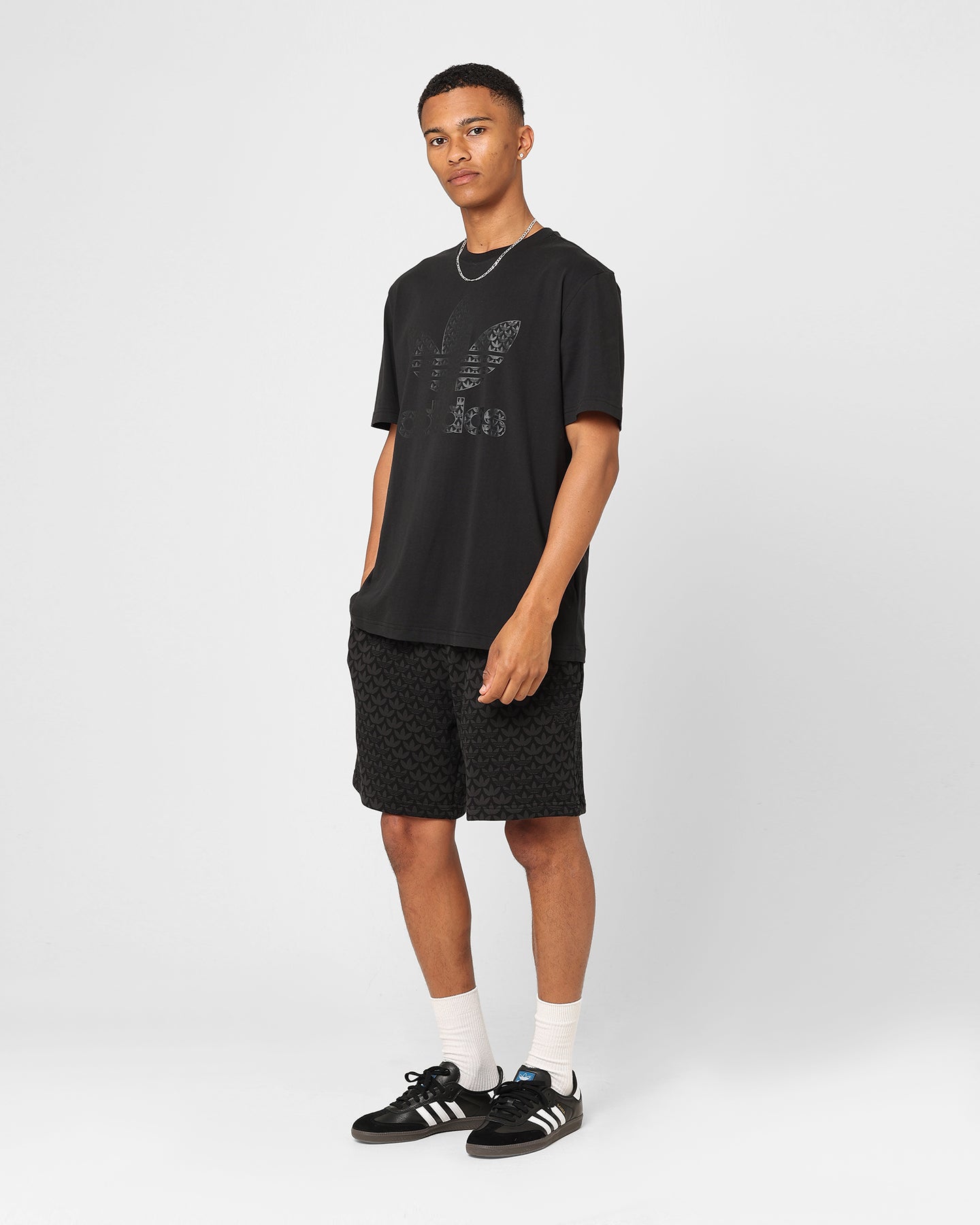 Adidas Monogram Graphic Shorts for Men - Black Athletic Running Shorts with Comfortable Fit - Perfect for Gym, Workout, and Casual Wear