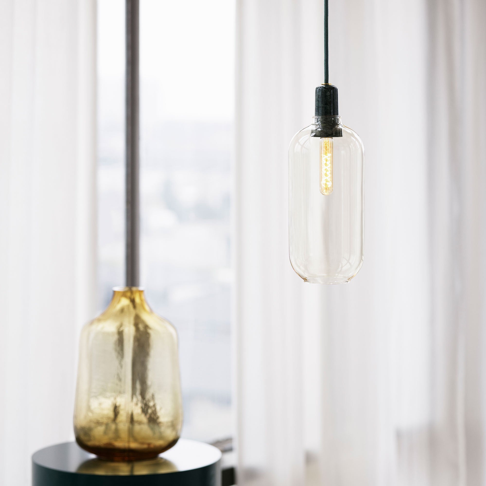 Modern Amp Pendant Lamp - Industrial Style Hanging Light Fixture for Kitchen Island, Dining Room & Bedroom Decor