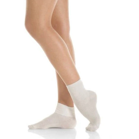 Mondor Women's White Ankle Socks - 6-Pack Cotton Casual Athletic Socks for Running, Yoga & Everyday Wear