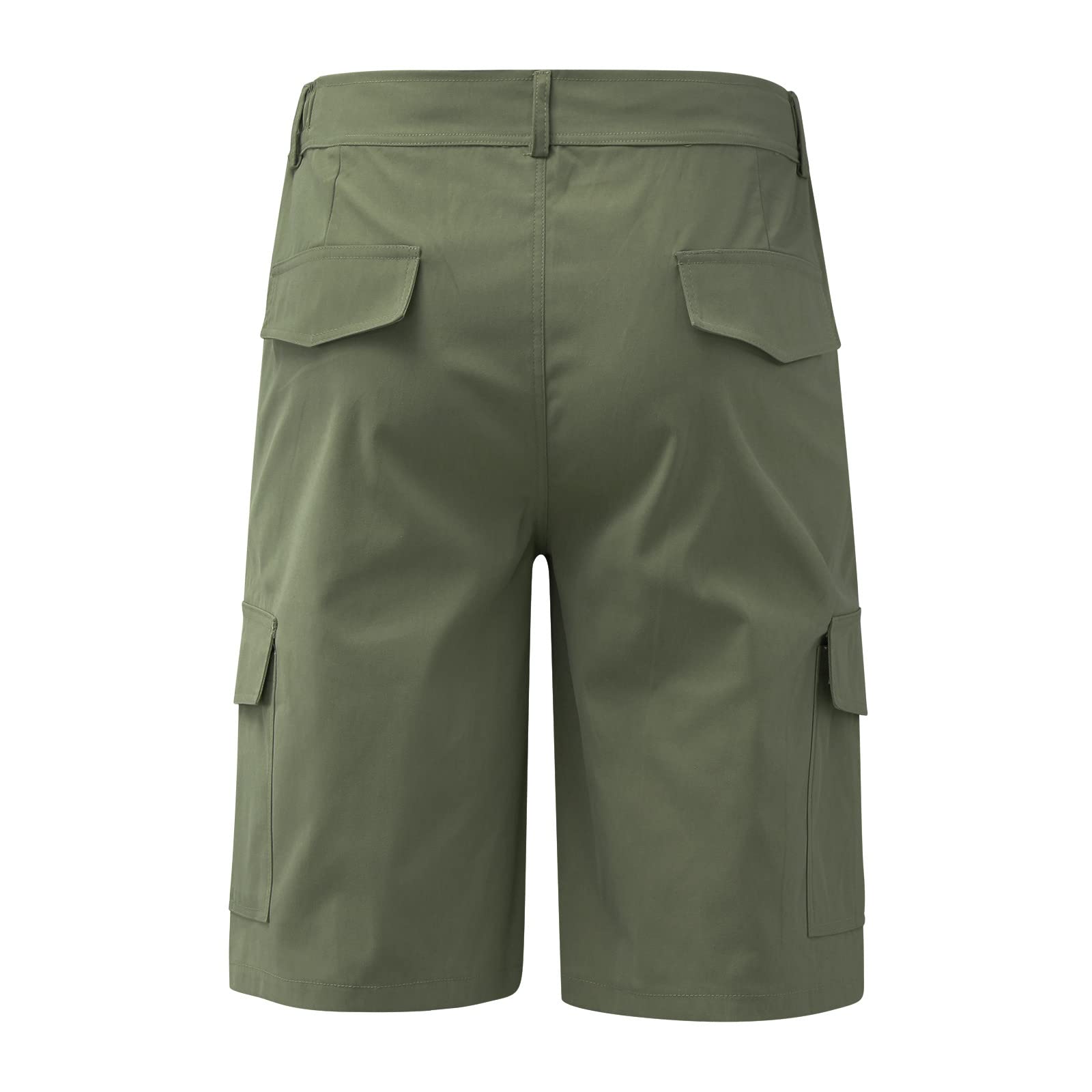 Gillberry Men's Summer Loose Fit Cargo Shorts with Elastic Waist & Zipper Fly - Breathable Work Shorts with Multiple Pockets for Outdoor, Hiking & Casual Wear