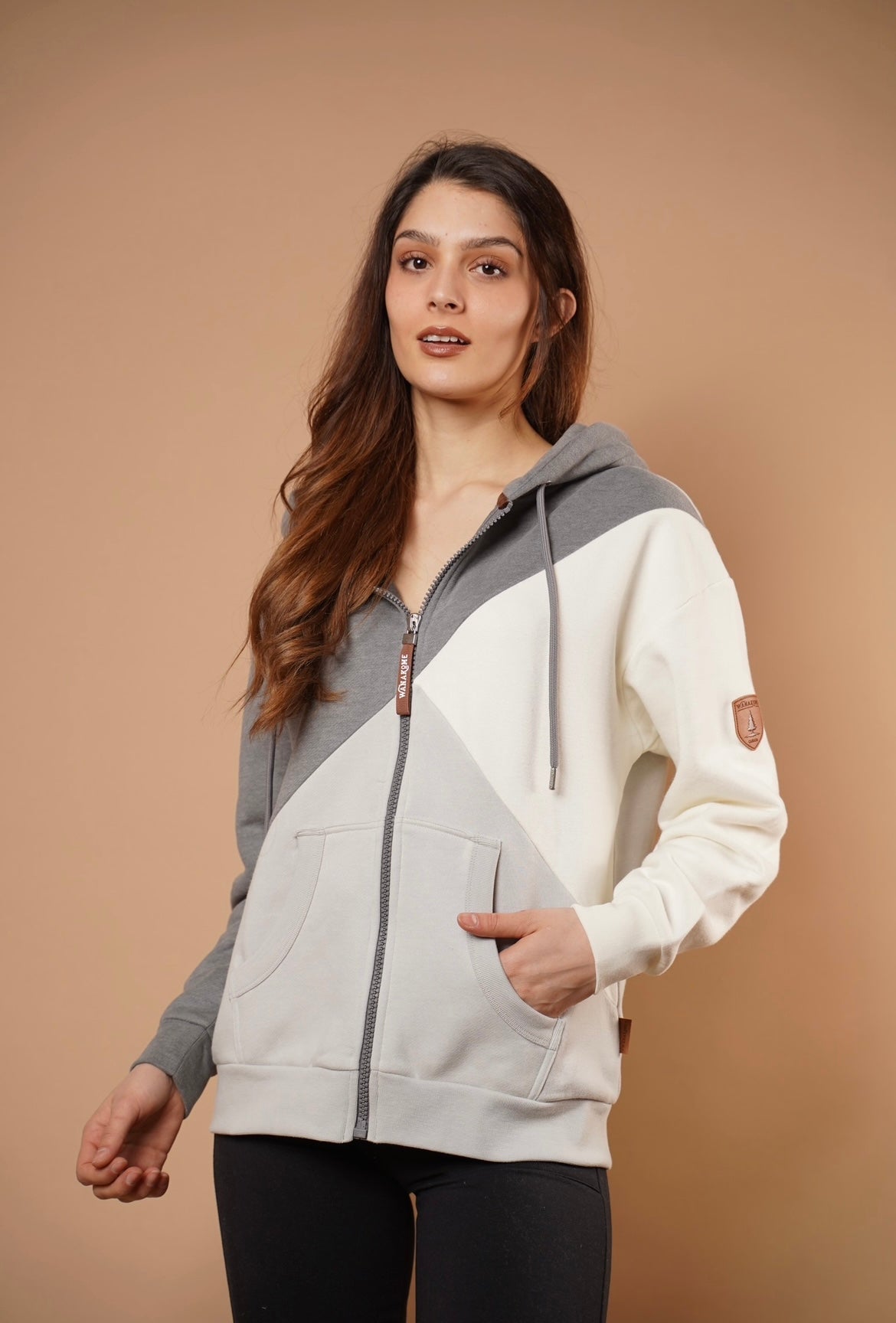 Chelif Ash Mix Full Zip Hoodie for Men & Women - Soft Comfortable Pullover with Pockets - Perfect for Casual Wear, Gym, and Outdoor Activities