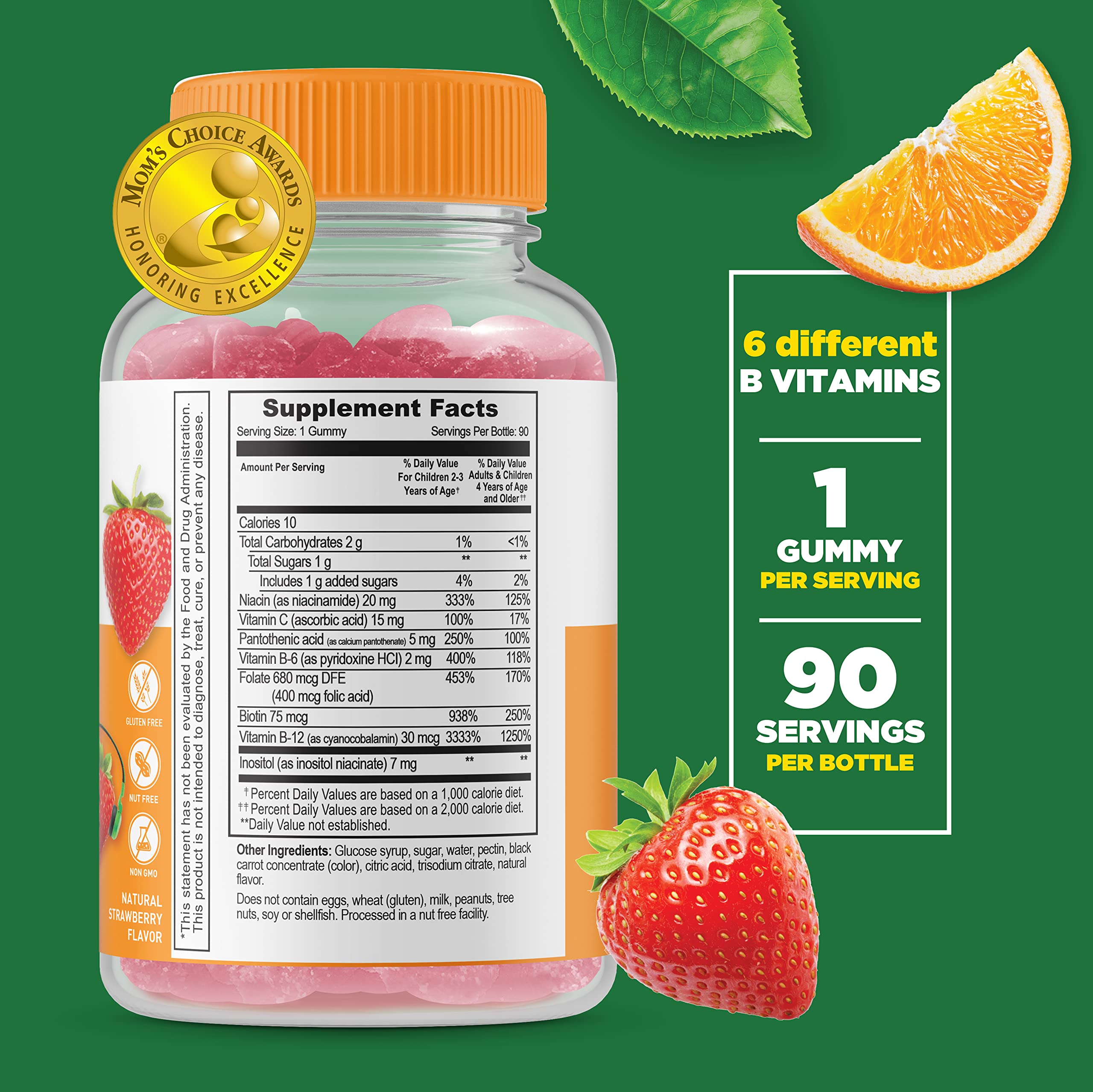 Lifeable Kids Iron & Vitamin C + B Complex Gummies - Delicious Chewable Vitamin Supplement for Children | Gluten-Free, Non-GMO | Supports Immune Health & Energy | Perfect for Picky Eaters & Daily Nutrition