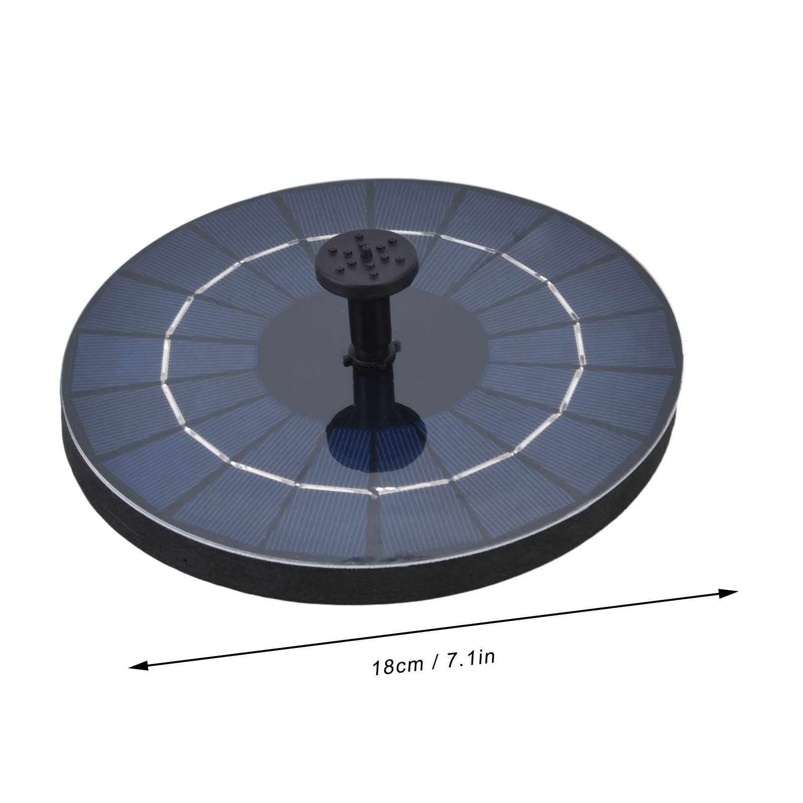 Solar Fountain Pump 9V 3.5W IP68 Waterproof - Outdoor Solar Powered Water Fountain for Garden, Pond, Bird Bath & Yard Decoration