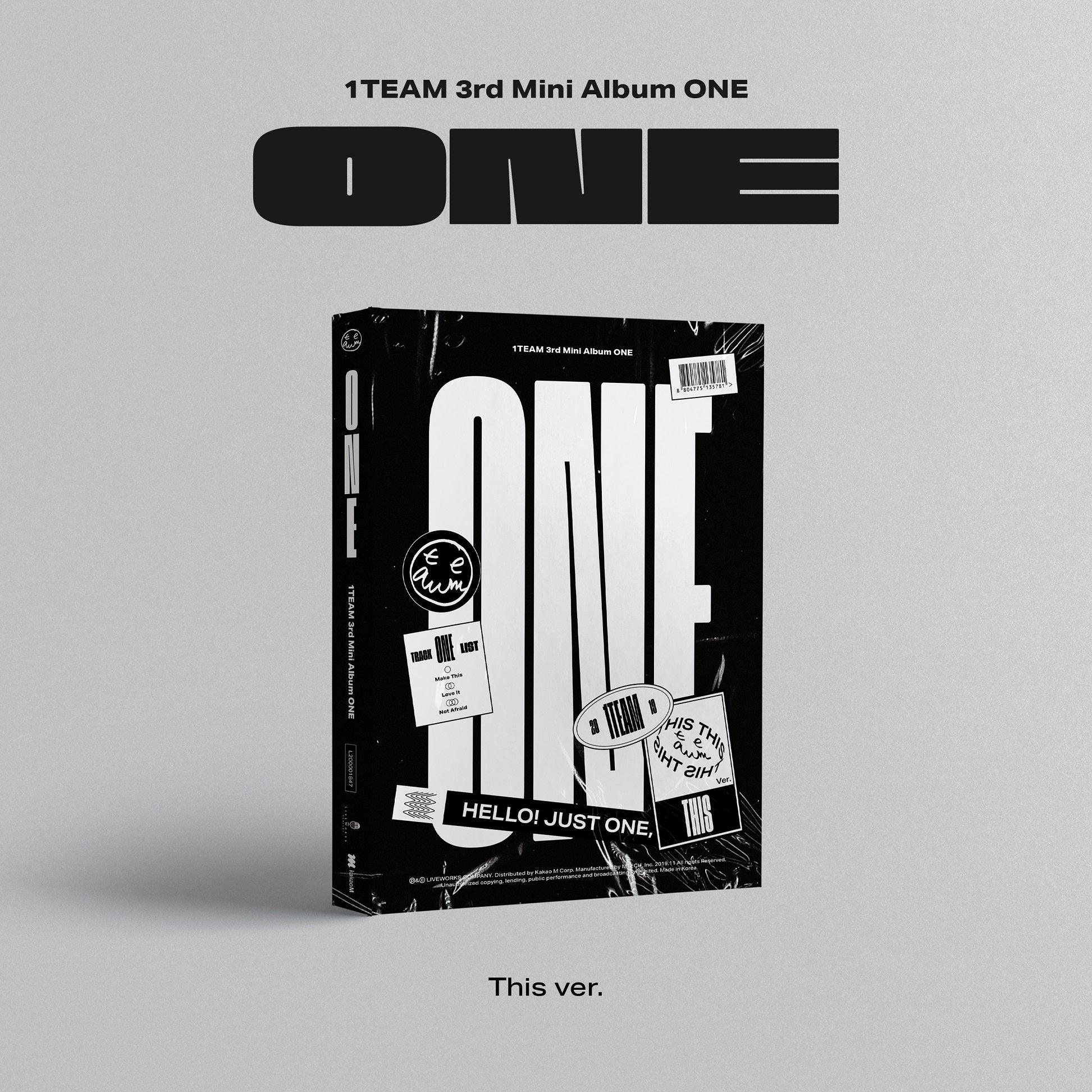 1TEAM 3RD MINI ALBUM 'ONE' - K-Pop Music CD + Photobook - Perfect for K-Pop Fans, Collectors & Gift Giving