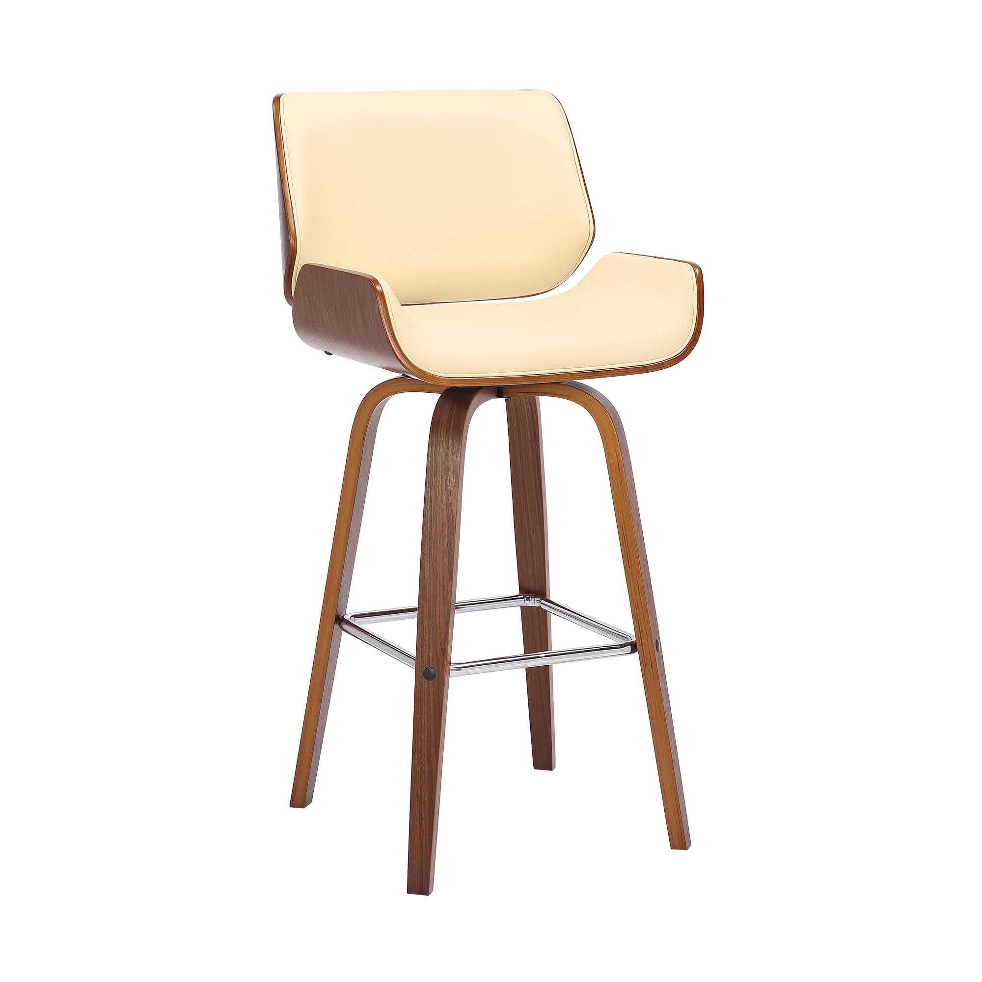 Armen Living Tyler Mid Century Modern Swivel Bar Stool - 30