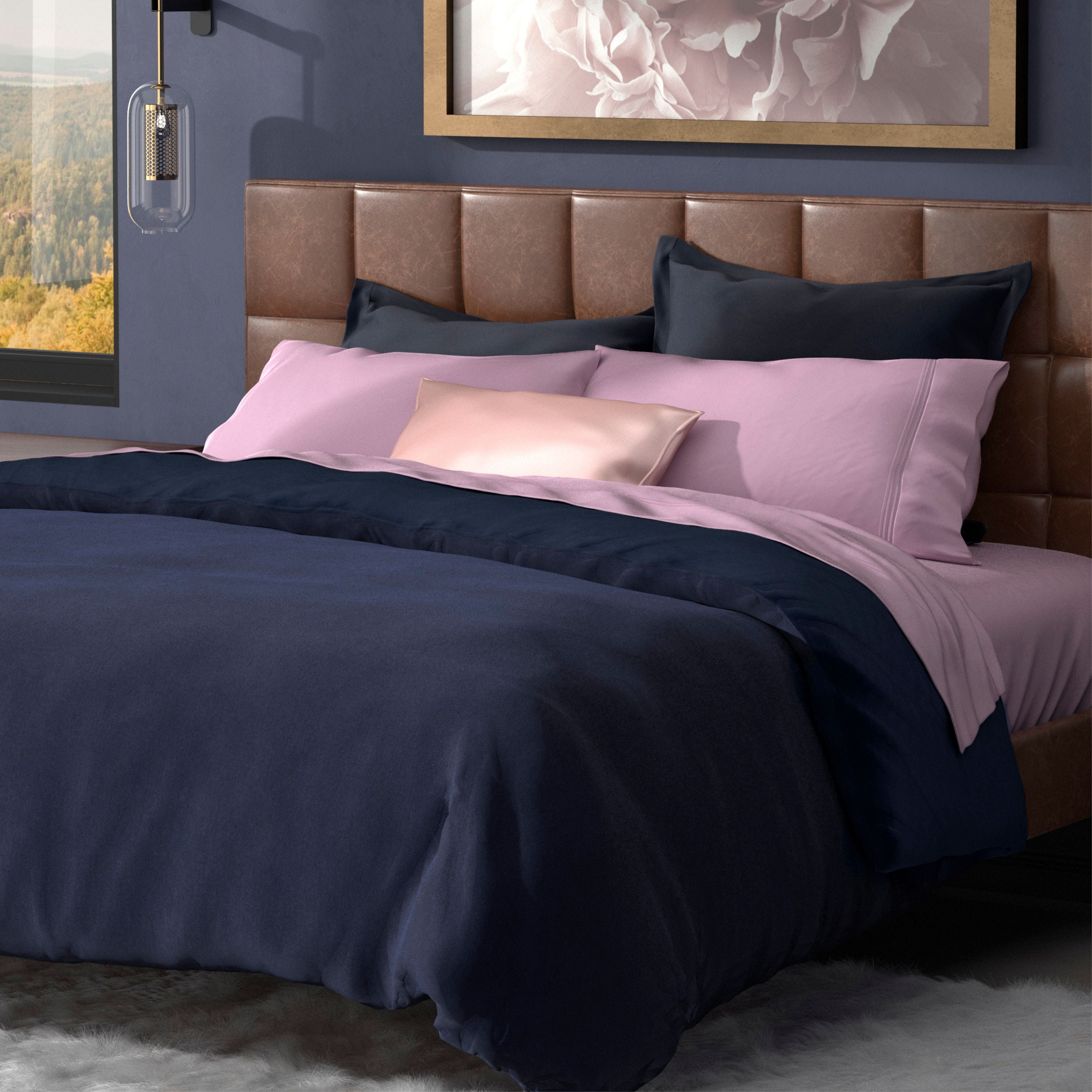 PureCare Soft Bamboo Pillow Sham Set - Breathable & Hypoallergenic for a Comfortable Sleep - Perfect for Bedroom, Guest Room, and Hotel Use