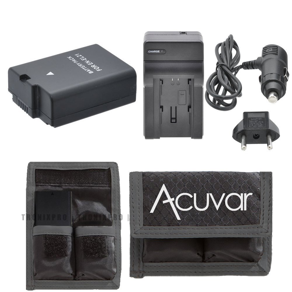 EN-EL21 High-Capacity Replacement Battery with Dual Car/Home Charger & Protective Pouch - Compatible with Nikon 1 V2, J5, V1, J4, S2, AW1 Digital Cameras - Perfect for Travel Photography and Extended Shooting Sessions