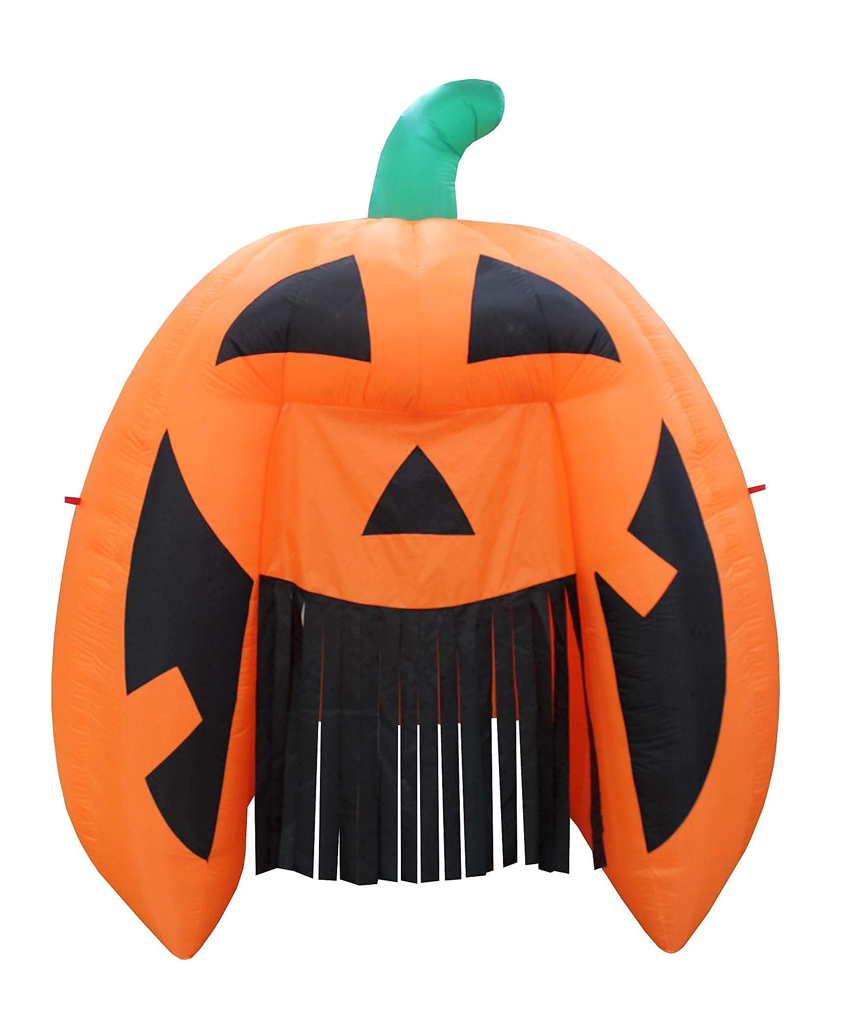 Halloween Inflatable Decorations Bundle - 12ft Skeleton Ghost Carriage & 8ft Pumpkin Monster Archway with Lights | Spooky Party Decor for Yard, Haunted House, and Outdoor Halloween Events