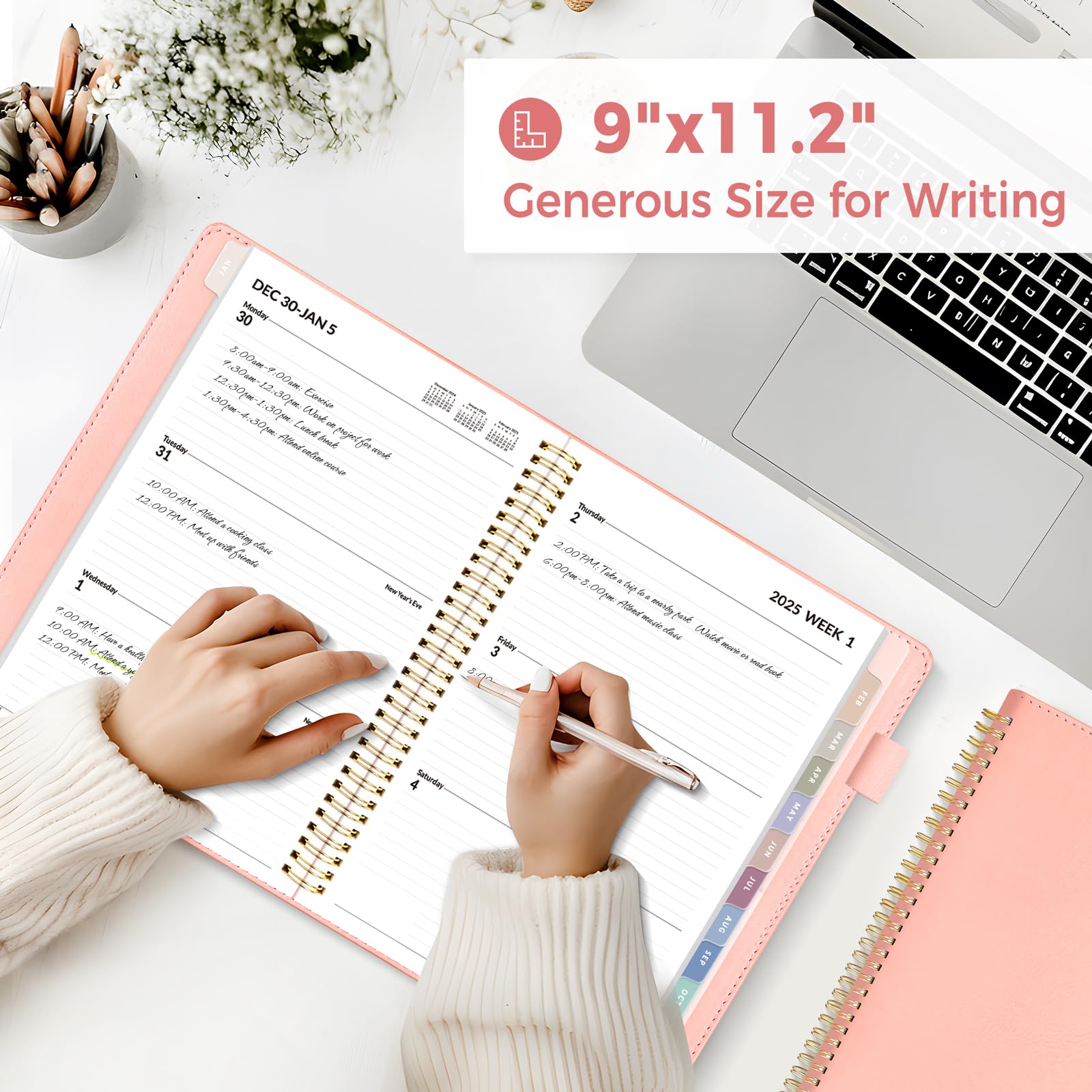SUNEE 2025 Weekly Monthly Planner - 12 Month Calendar (Jan-Dec 2025) 9