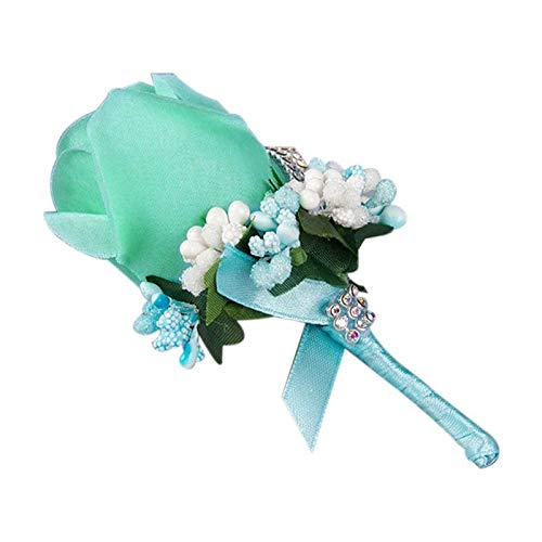 Elegant Bridesmaid Rose Corsage & Best Man Boutonniere Set - Plum Wedding Flowers for Bridal Party & Formal Events