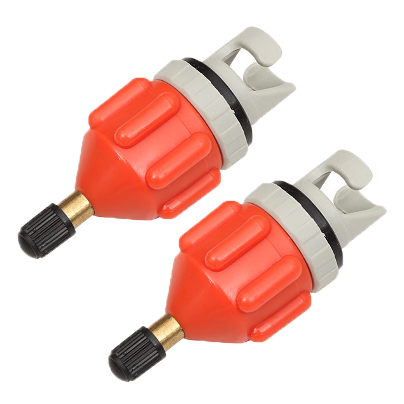 Inflatable Boat Pump Adapter SUP Pump Adapter with Air Valve Attachment - 2Pcs Orange - Compatible with Kayak, Paddleboard & Water Sports Accessories