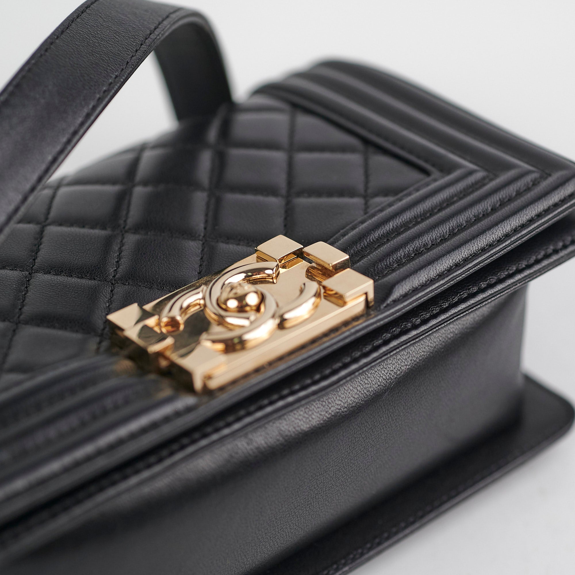 Chanel Small Boy Black Leather Bag - Luxury Designer Handbag for Women | Perfect for Evening Parties, Date Nights & Special Occasions