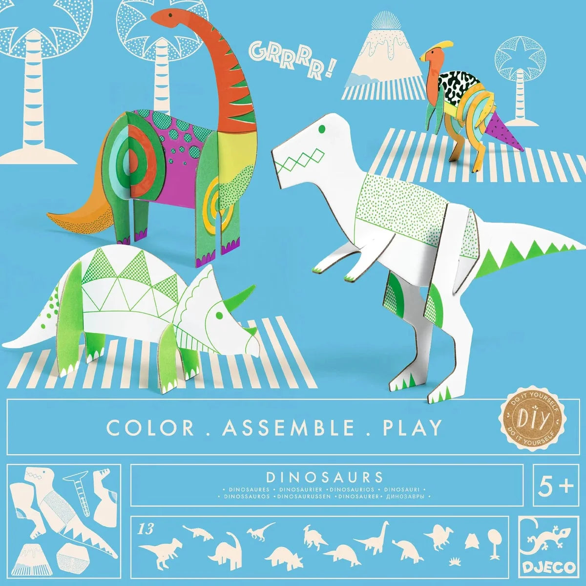 Colorful Dinosaur Play Set - Assorted Dino Toys for Kids, STEM Learning & Imaginative Play - Perfect for Birthday Gifts, Classroom Activities & Pretend Play Adventures