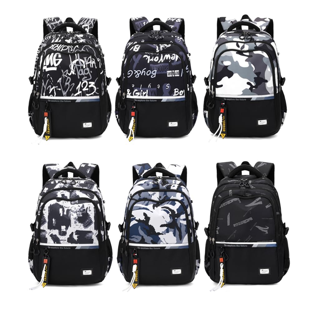 Kids School Backpack for Boys - Lightweight Bookbag for Elementary & Middle School Students, Durable Travel Backpack for Teens - Perfect for School, Hiking, and Daily Use