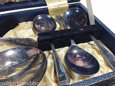 Vintage EPNS Silver Plated Dessert Flatware Set in Original Box - England Made - Perfect for Fine Dining, Tea Parties & Collectors