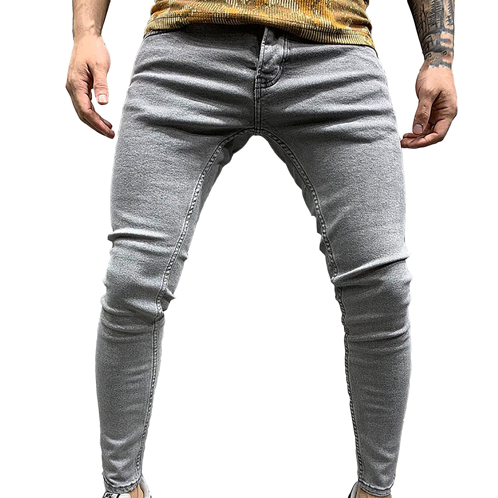 Men's Loose Straight Fit Jeans - Vintage Wash Denim Cotton Work Pants for Hip Hop Fashion | Comfortable Casual Wear for Everyday, Street Style & Work