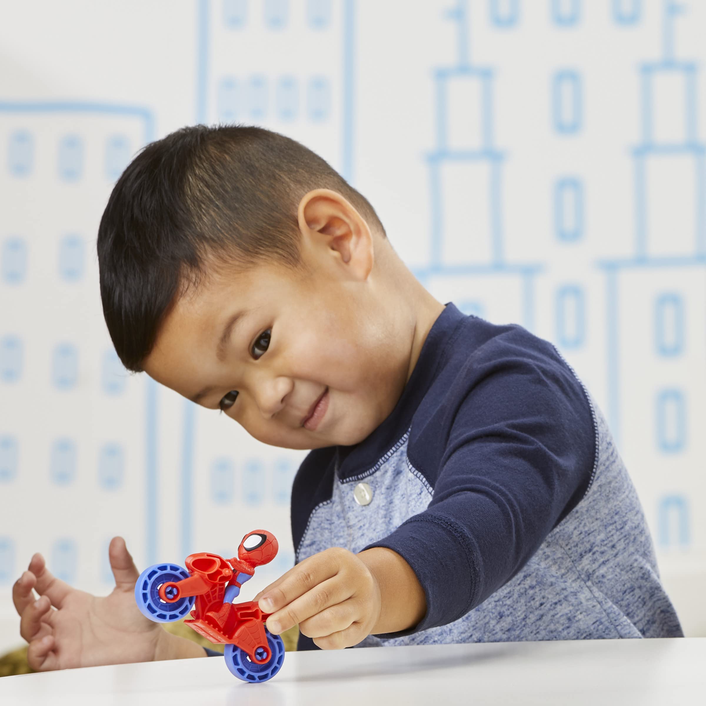 Marvel Spider-Man with Moto Spidey Action Figure - Red & Blue Superhero Toy for Kids | Perfect for Playtime, Collecting & Marvel-Themed Birthday Gifts