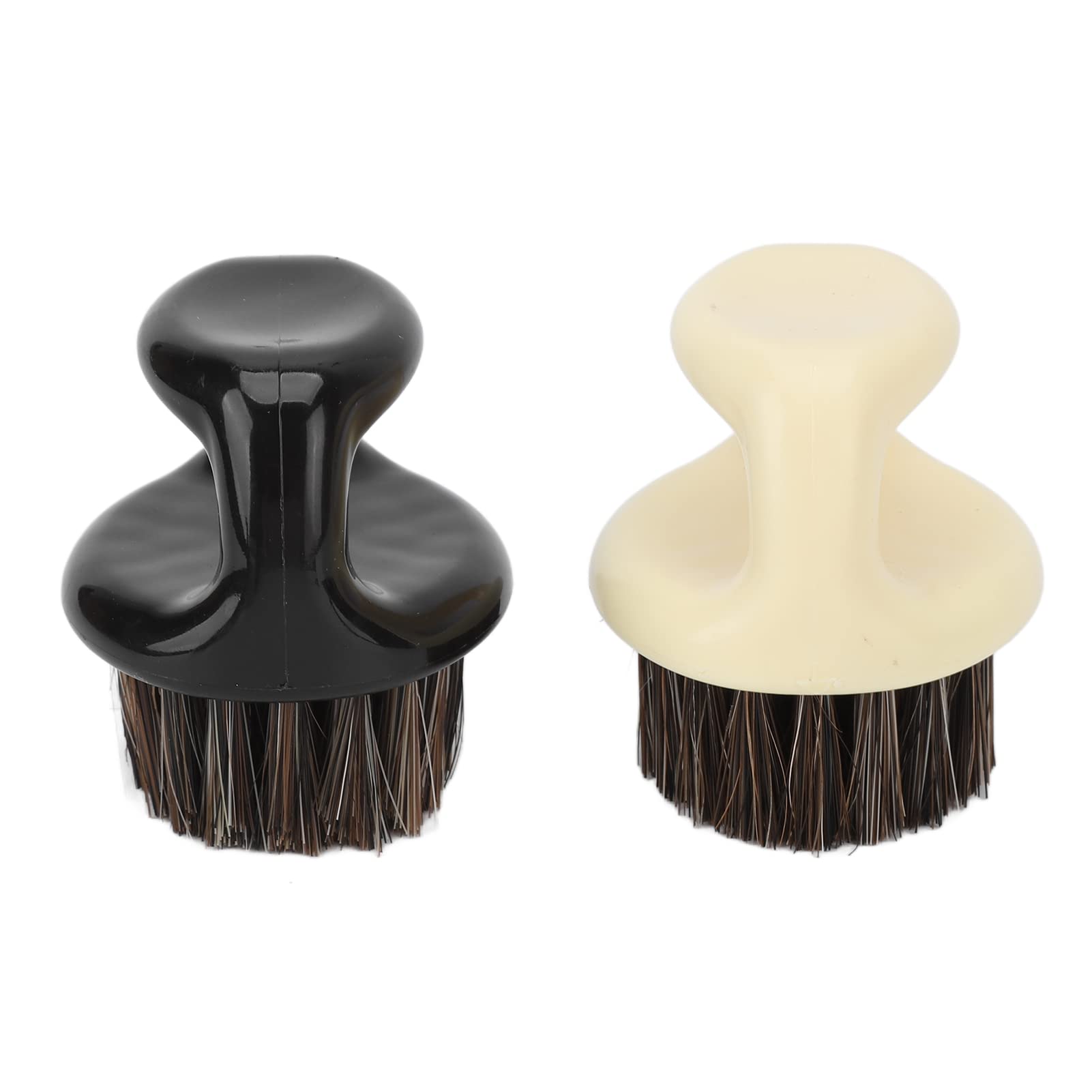 4pcs Men's Knuckle Beard Brush - Soft Bristles for Gentle Exfoliation & Styling, Round Handle for Easy Grip | Perfect for Salon Cleansing, Fast Lathering & Mustache Care | Ideal for Daily Grooming, Beard Maintenance & Styling at Home or On-The-Go