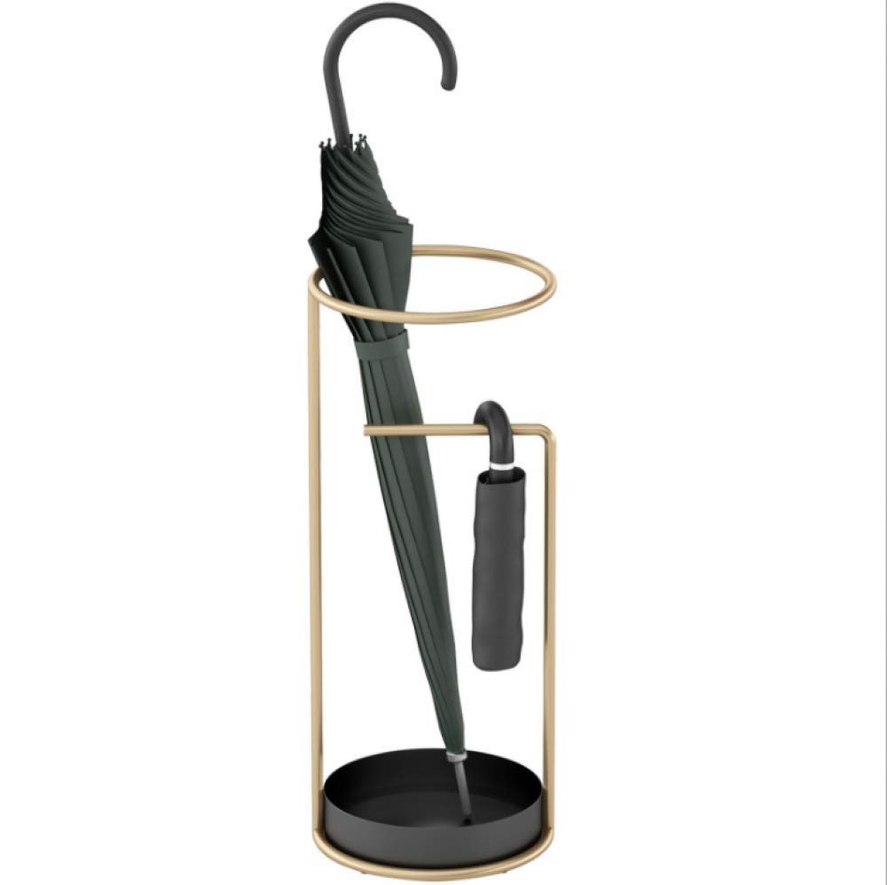 YEstge Metal Umbrella Stand - Round Freestanding Holder with Removable Drip Tray, Rustproof Entryway Organizer for Home & Office Decor | Perfect for Hallway, Porch, and Patio Storage