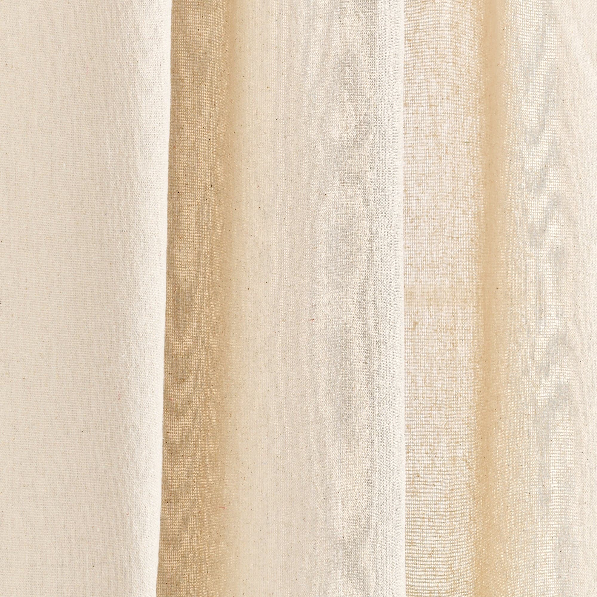 Modern Faux Linen Embroidered Edge Window Curtain Panel Set with Attached Valance - Elegant Home Decor for Living Room, Bedroom & Dining Room