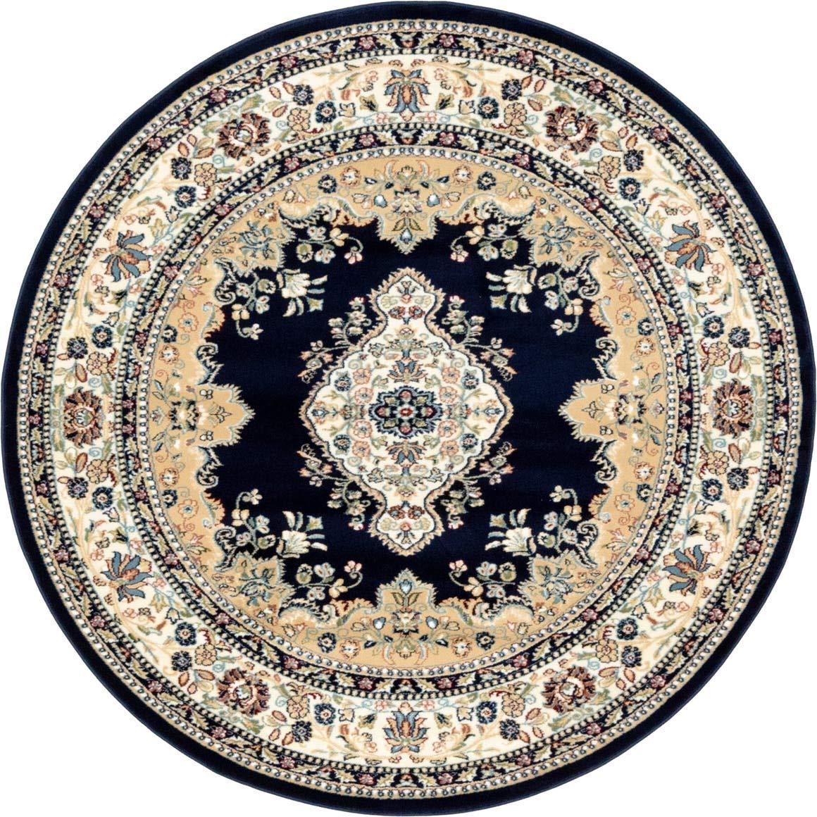 Unique Loom Narenj Collection Classic Traditional Medallion Textured Design Area Rug - 5'1