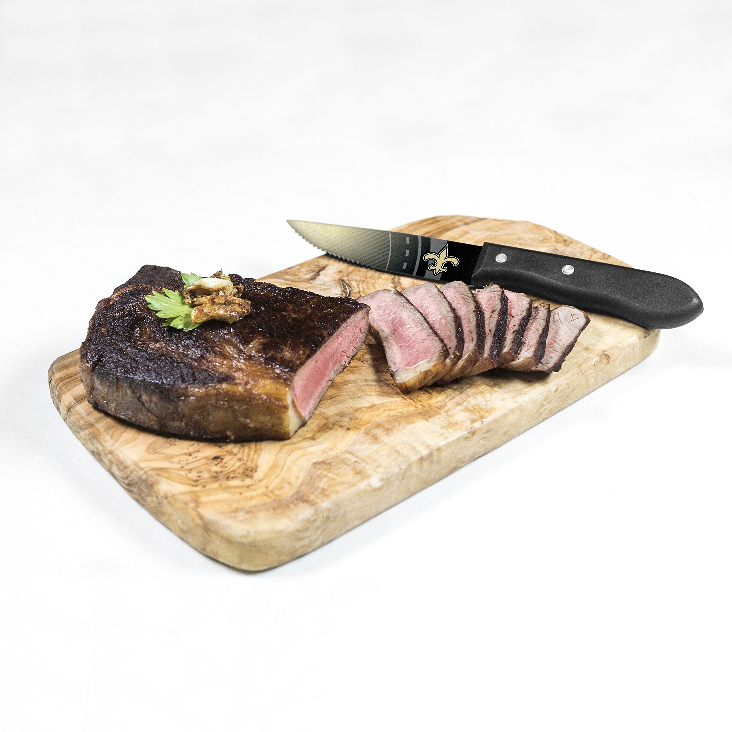 Premium NFL Themed Unisex Steak Knives Set - Durable Stainless Steel Blades for Steak Lovers & Football Fans - Perfect for Game Day BBQs, Tailgating & Sports-Themed Dinner Parties