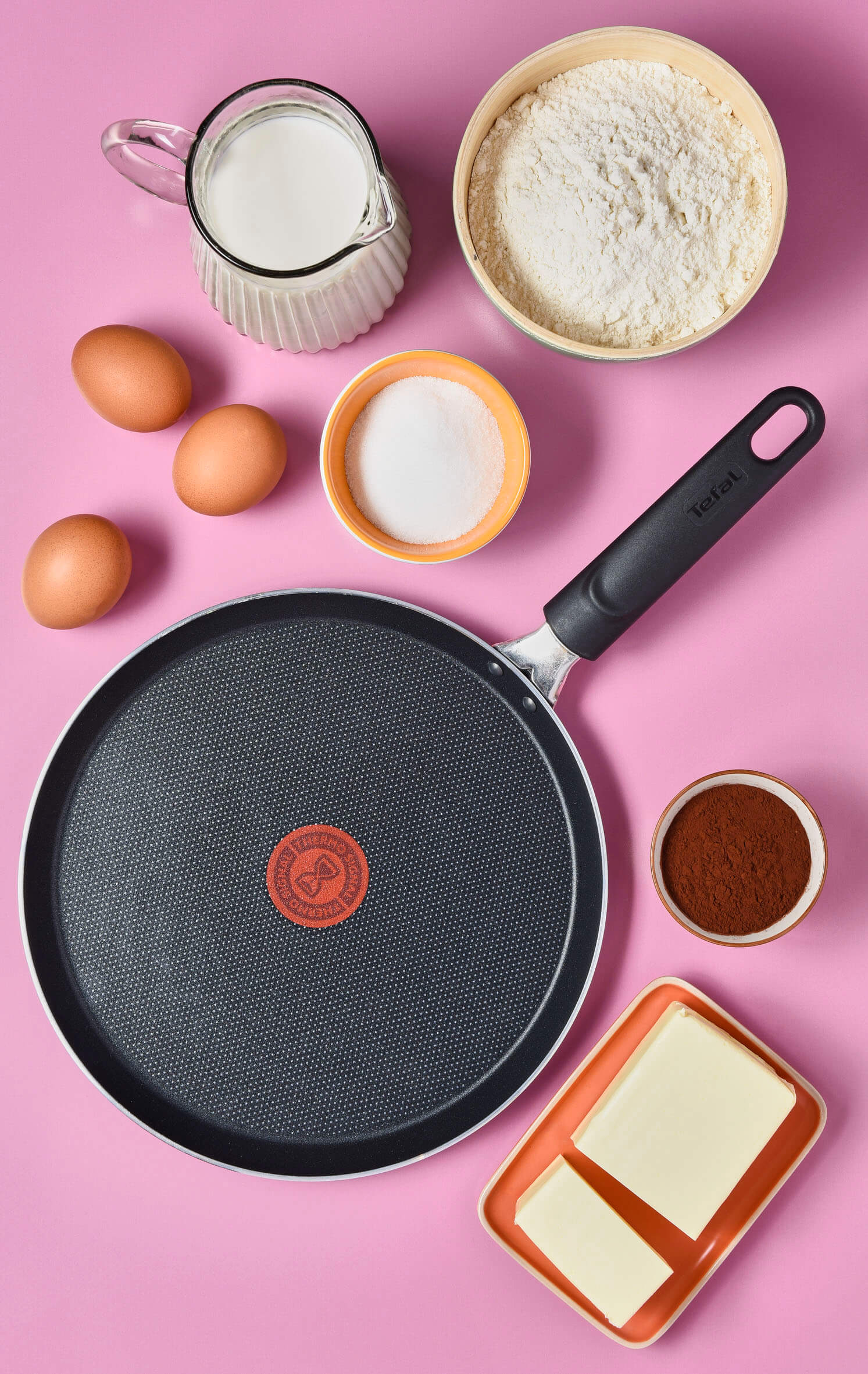 Tefal Simply Clean Non Stick Pancake Pan 25cm - Professional Grade Frying Pan for Perfect Pancakes, Crepes & Eggs - Ideal for Breakfast, Brunch & Family Cooking