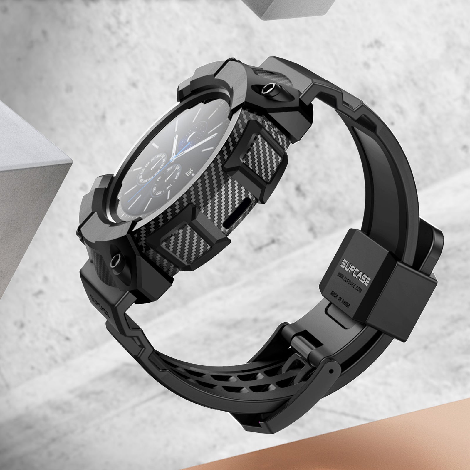 Samsung Galaxy Watch 3 45mm Case with Unicorn Beetle Pro Band - Durable Black Protective Cover for Men & Women - Perfect for Running, Workouts & Outdoor Activities