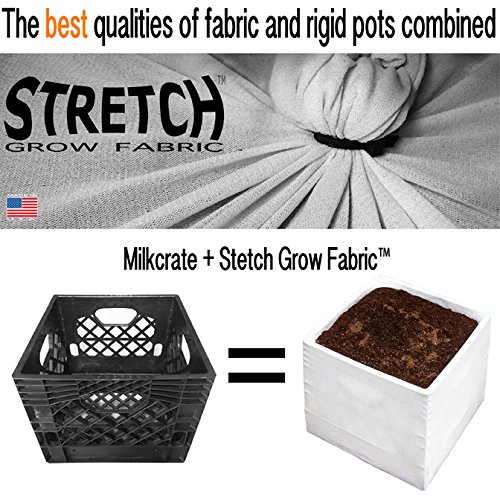 4 Pack Stretch Grow Fabric - Convert Milk Crate into Versatile Planter for Vegetables, Herbs & Flowers | Customizable Color | Indoor/Outdoor Gardening Solution