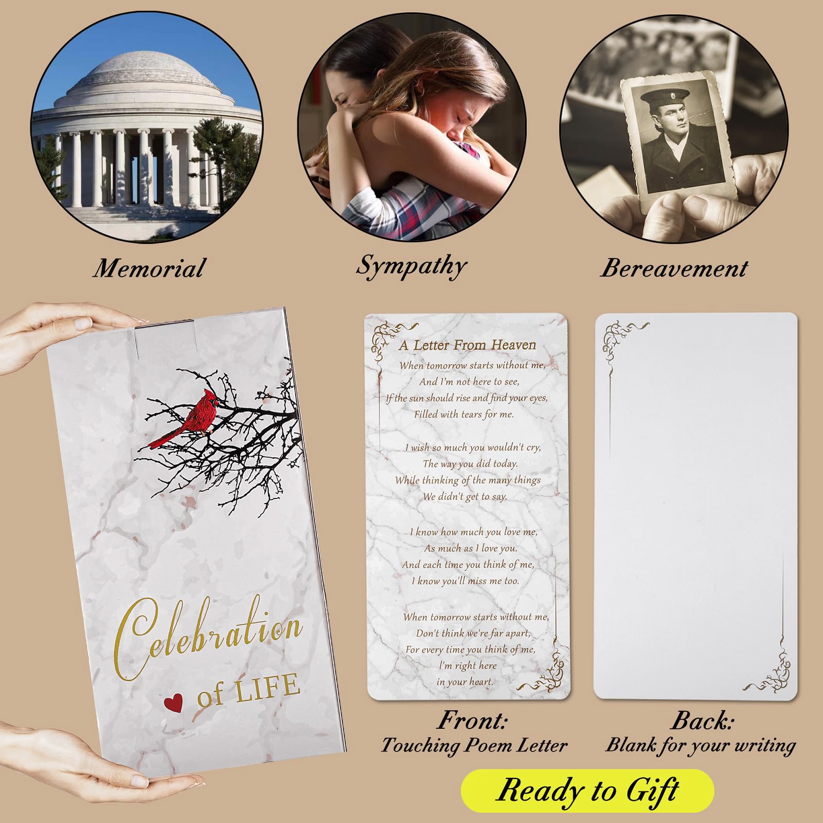 Memorial Lantern - Sympathy Gifts for Loss of Loved Ones, Bereavement & Funeral Keepsake - Celebration of Life Lantern for Mom, Dad, Family - In Memory Candle Holder for Home, Cemetery, or Memorial Services