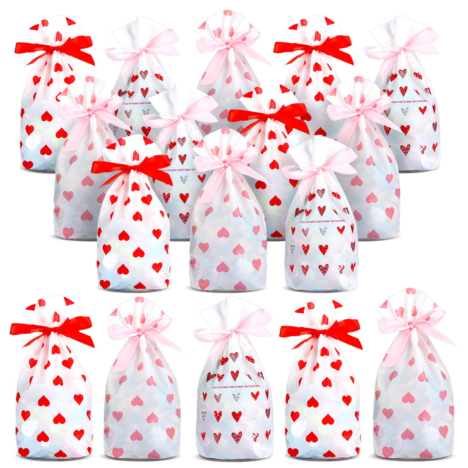 32-Piece Valentine's Day Candy Bags - Heart Love Theme Drawstring Pouches for Wedding, Party Favors & Gift Giving - Perfect for Valentine's Day Celebrations, Bridal Showers & Romantic Events