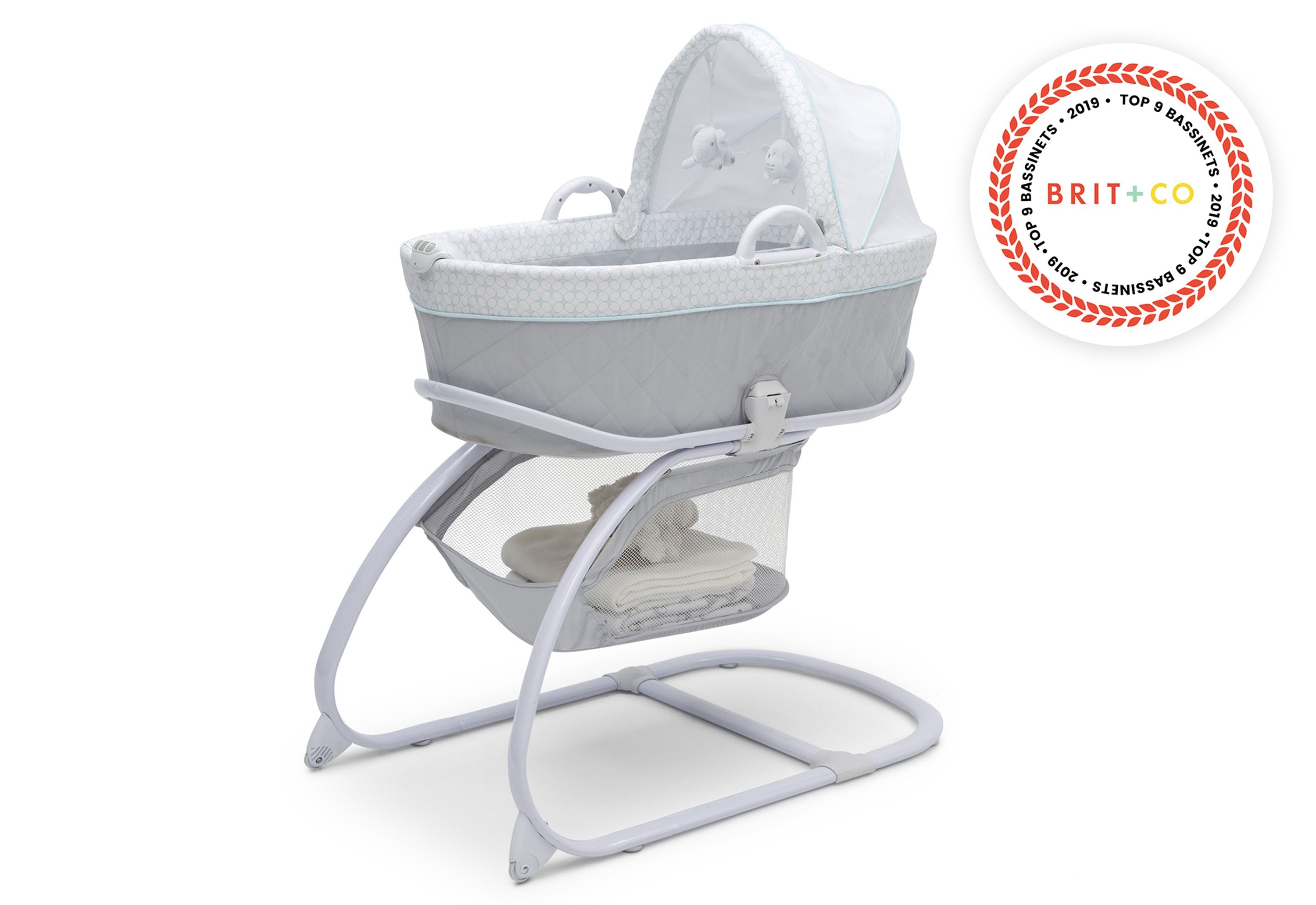 Premium Deluxe Moses Bassinet for Newborns - Portable Baby Crib with Breathable Mesh & Adjustable Canopy - Perfect for Nursery, Bedroom & Travel