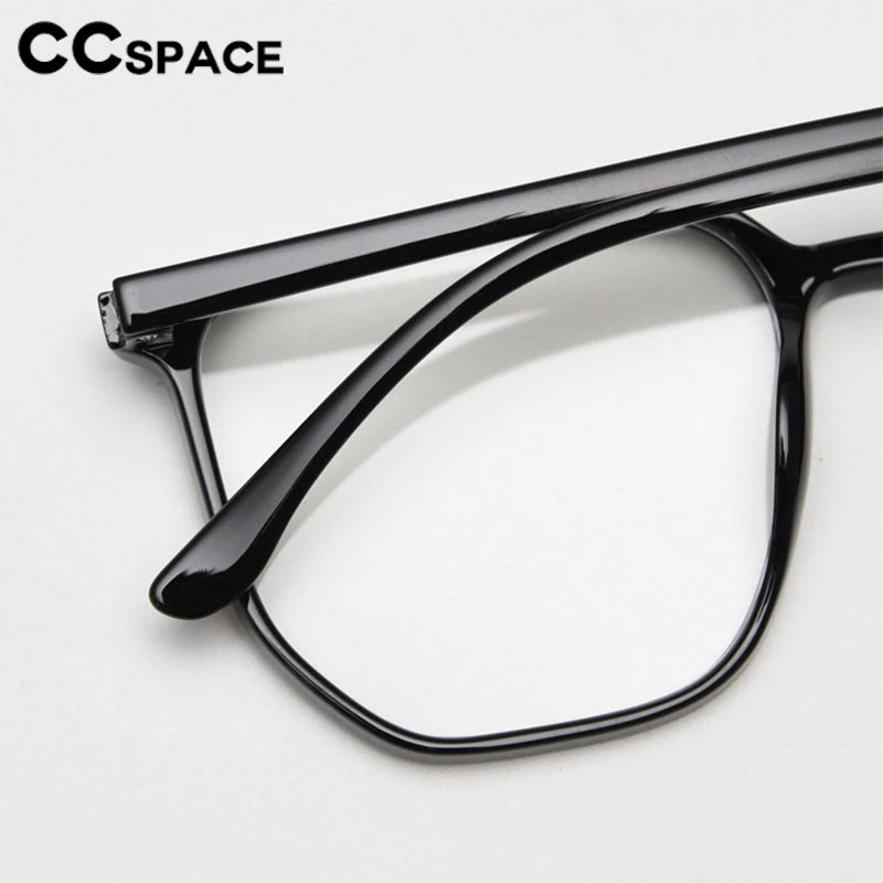 CCspace Unisex Full Rim Polygon Square TR90 Titanium Eyeglasses Frame 30833 - Lightweight & Durable for Work, Reading, and Fashion