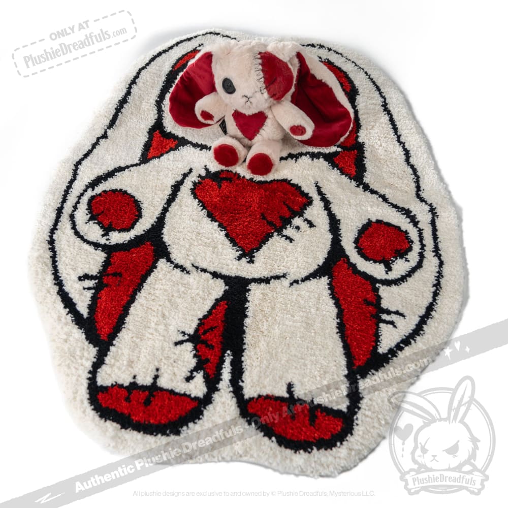 Soft Plush Love Rabbit Rug - Cozy Kids Room Decor, Nursery Floor Mat, Playroom Carpet for Girls & Boys | Perfect for Bedroom, Living Room, and Play Areas