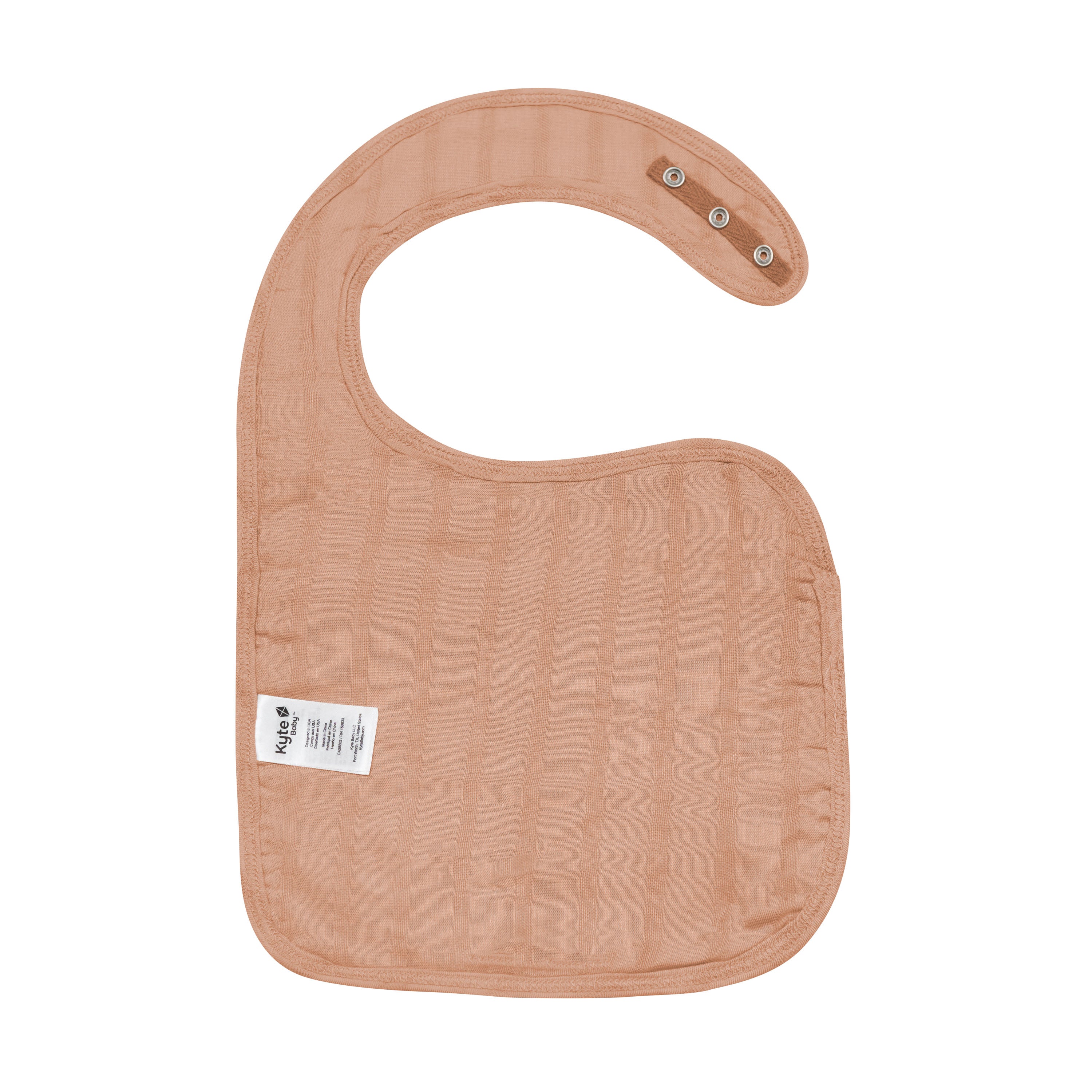 Soft Bamboo Muslin Baby Bib in Fawn - Organic, Absorbent & Gentle for Feeding Time - Perfect for Mealtime, Drooling & Messy Play