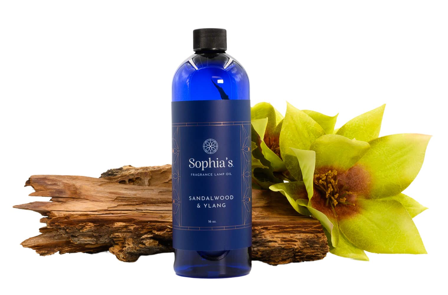 Sophia's Sandalwood & Ylang Fragrance Lamp Oil Refills - 16oz USA-Made Catalytic Scented Oil for Effusion & Redolere Lamps | Perfect for Aromatherapy, Home Relaxation & Creating Cozy Ambiance