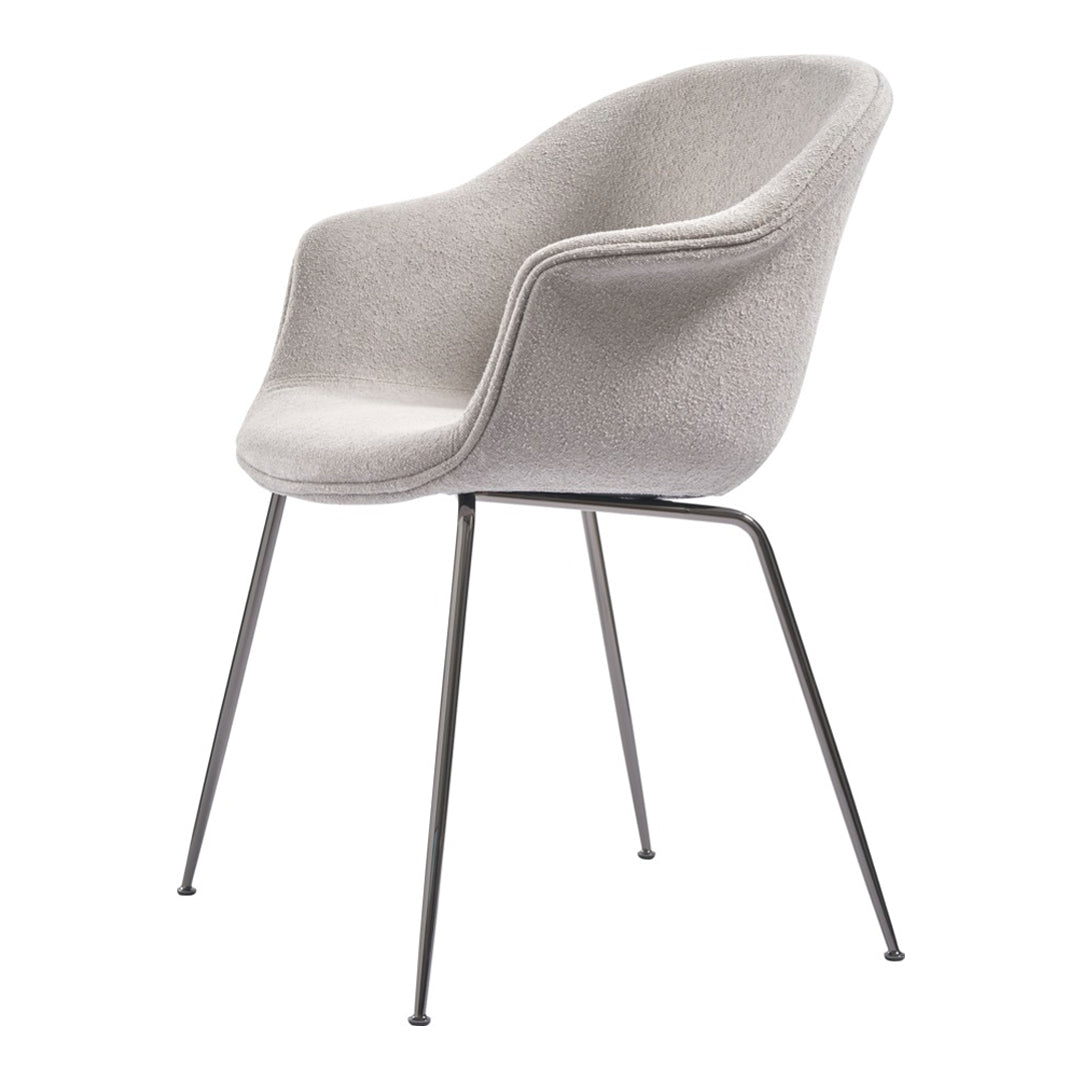 Bat Dining Chair with Conic Base - Fully Upholstered Modern Kitchen & Dining Room Furniture for Home Decor