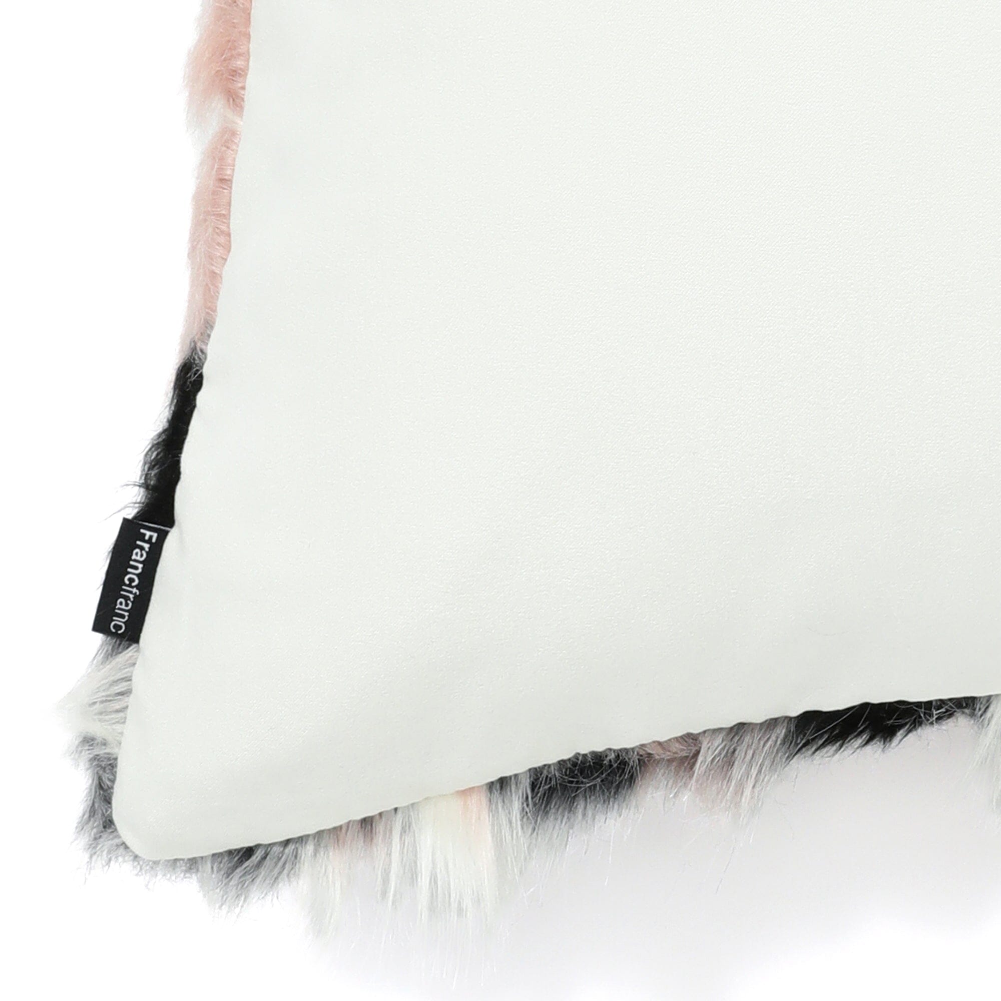 Soft Faux Fur Cushion Cover 18x18 Inches - Pink and Gray Cozy Pillow Case for Sofa, Bed, Chair - Home Decor & Living Room Accessories