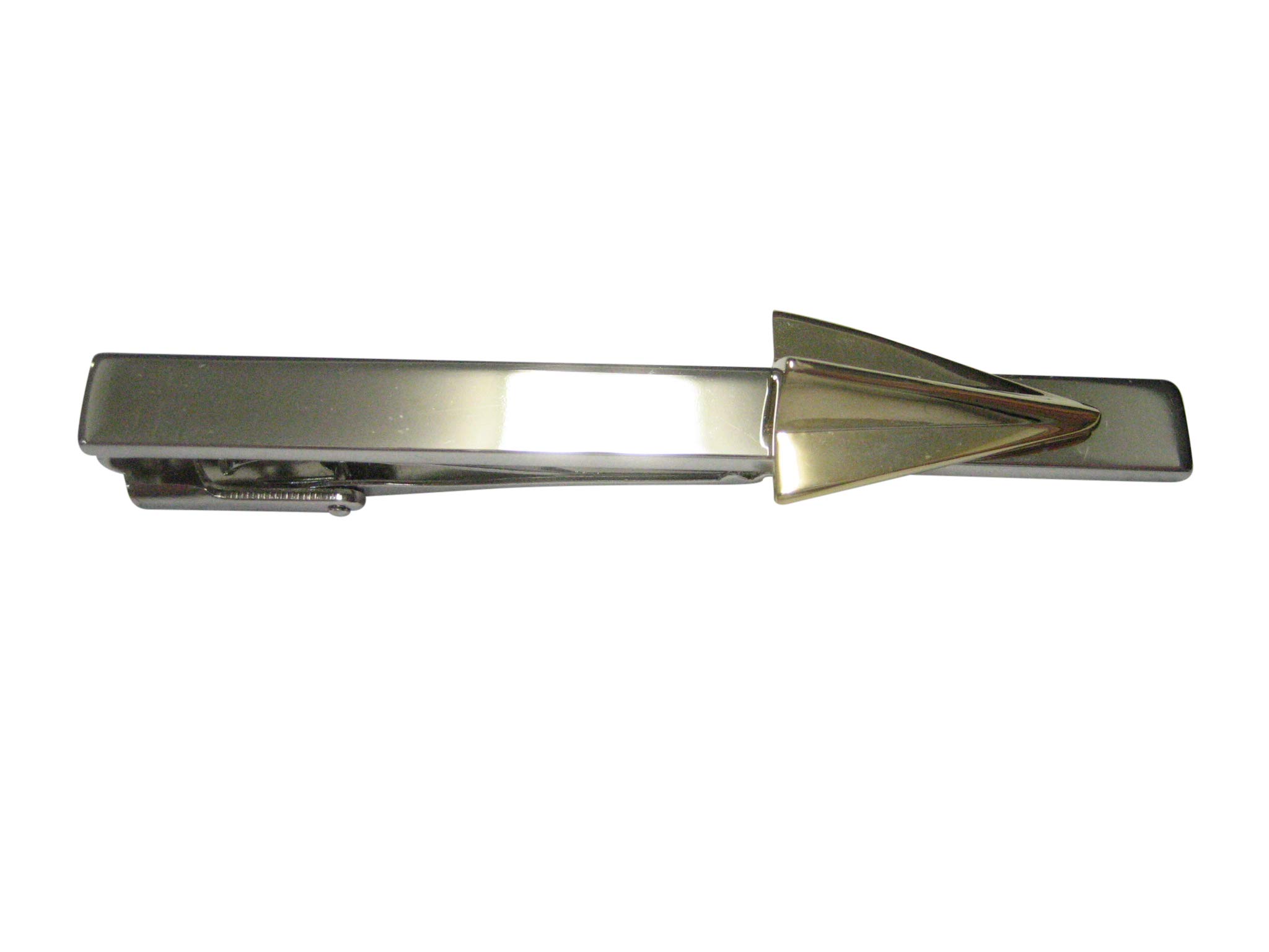 Gold Tone Paper Airplane Tie Clip for Men - Elegant Aviation Inspired Necktie Accessory for Business, Wedding & Formal Occasions