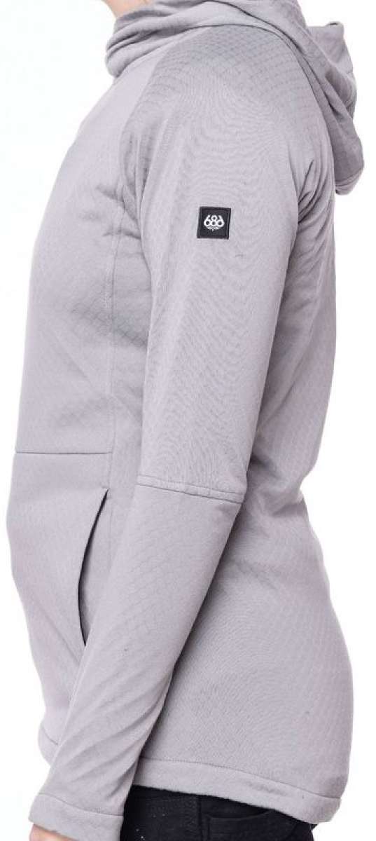 686 Women's Mission Grid Fleece Hoodie 2023 - Soft Warm Pullover for Outdoor Activities, Hiking & Casual Wear