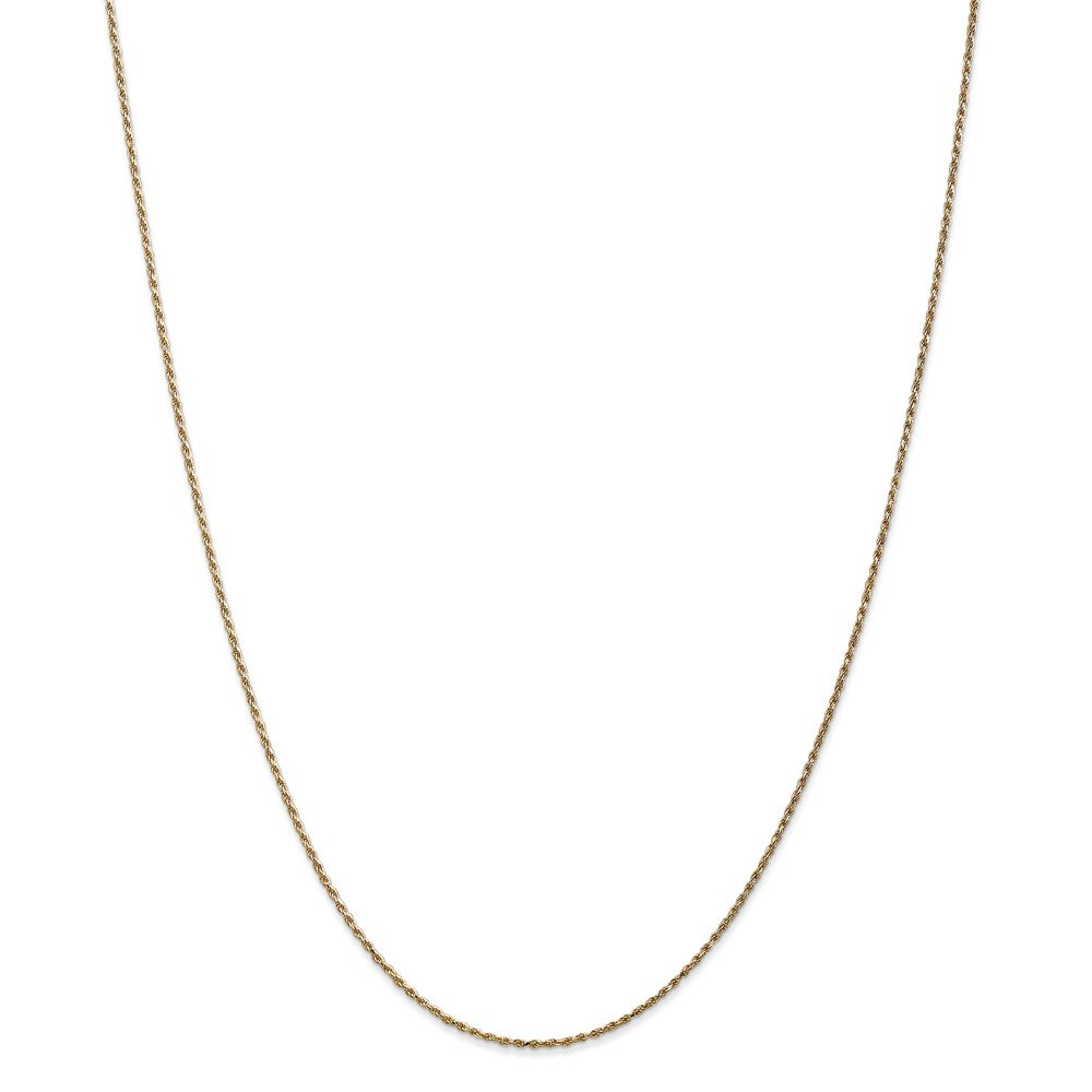 14K Yellow Gold 1mm Rope Chain Necklace for Women - 22 Inch Dainty Layering Necklace - Perfect for Everyday Wear, Gift Giving & Special Occasions