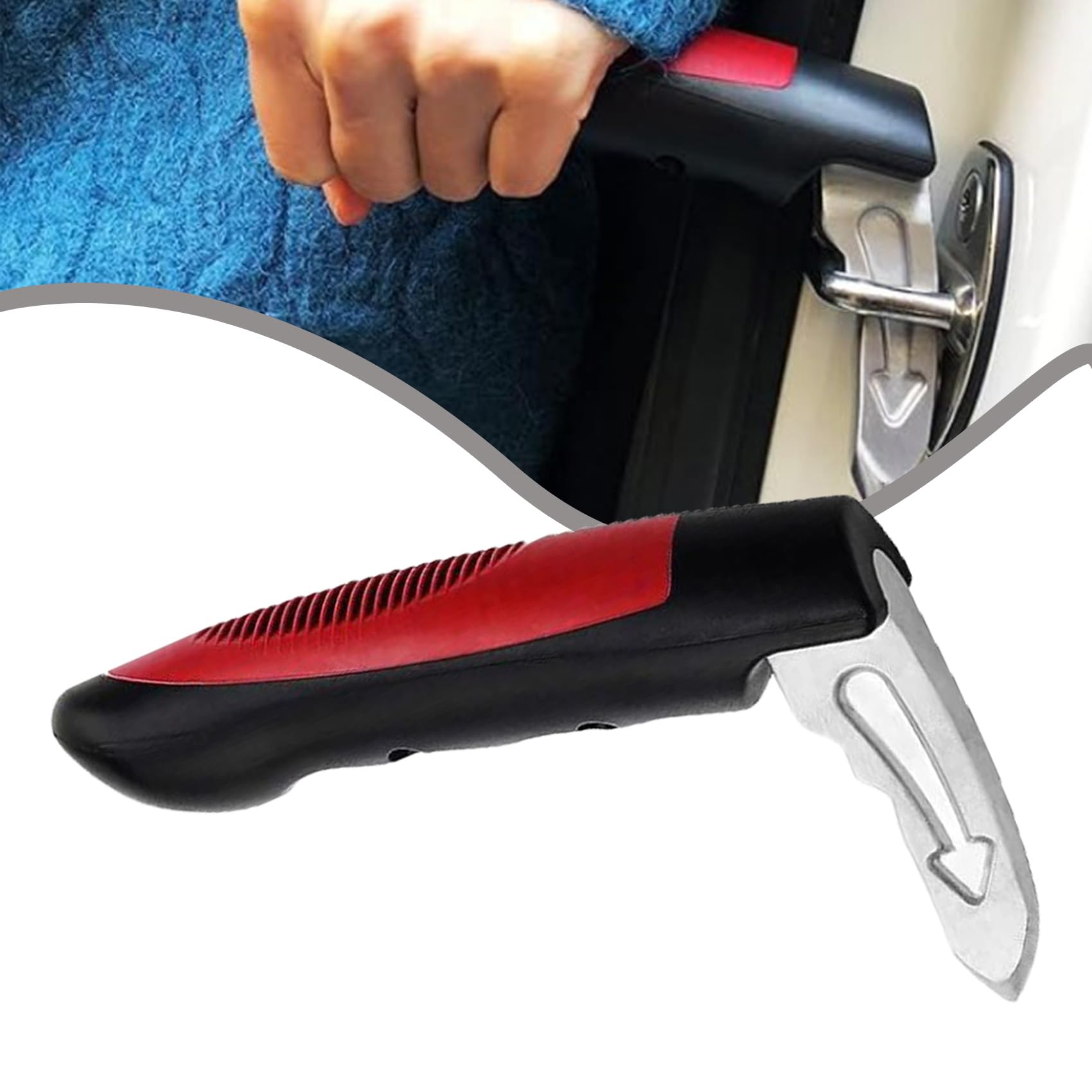 Gripstander 2.0 Car Assist Handle - 3-in-1 Multifunctional Car Door Handle for Elderly & Seniors - Safe & Sturdy Vehicle Mobility Aid for Easy Entry & Exit (Red) - Perfect for SUVs, Trucks & High-Clearance Vehicles
