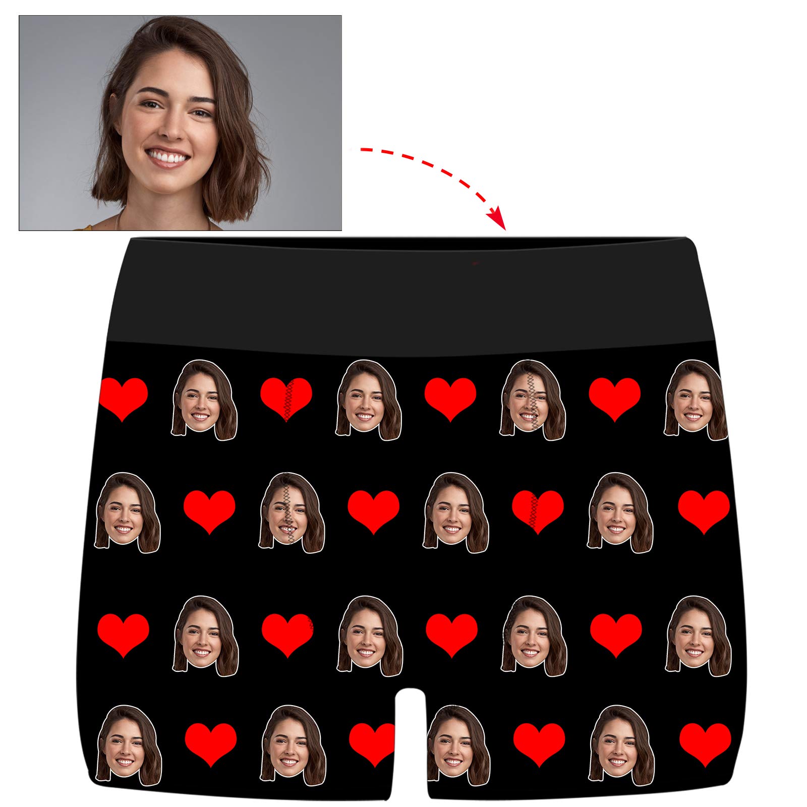 Custom Funny Boxer Briefs for Men - Personalized Underwear with Multi-Face Photo Print | Perfect for Gifts, Parties & Everyday Comfort