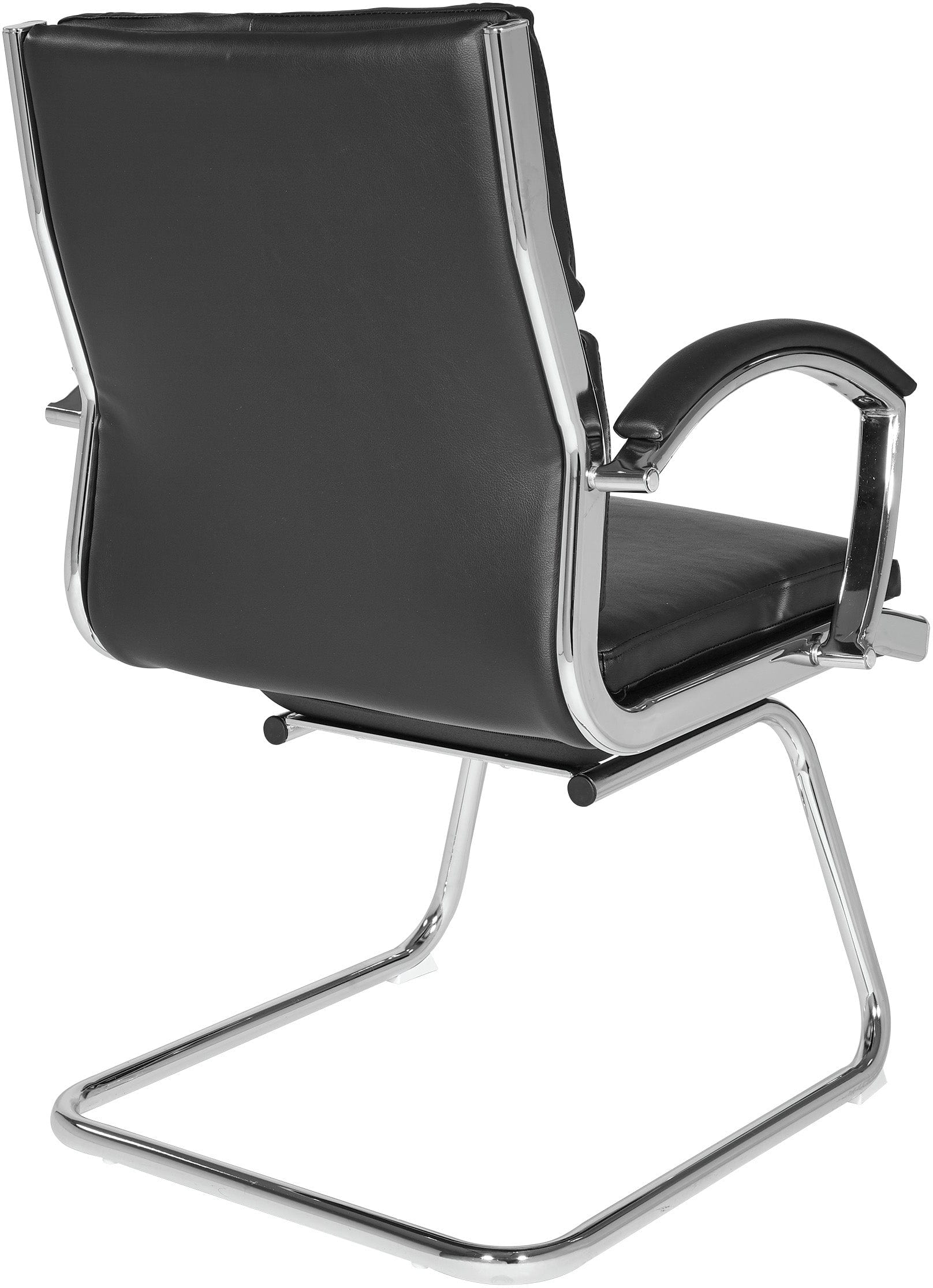 Office Star FL5385C Mid Back Faux Leather Visitor Chair - Comfortable Guest Seating for Reception Areas, Waiting Rooms & Office Lobbies