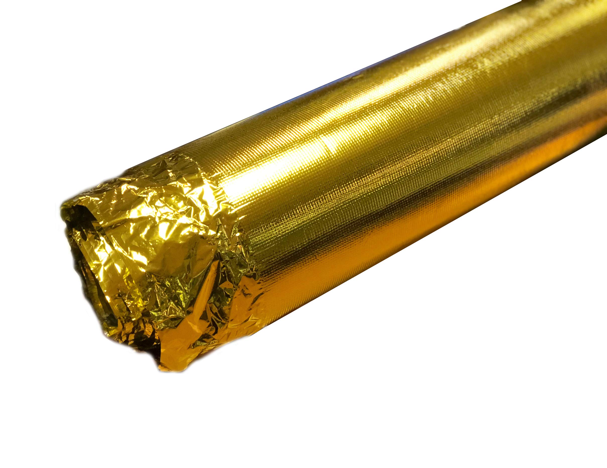 AMEVA100PK5G 4th Gen High-Density 2.5MM Thick EVA Foam Flooring Underlayment - Gold, 100SF Per Roll (Pack of 5, 500SQFT Total) with Tape & Vapor Barrier - Perfect for Home Gym, Playroom, Basement & Soundproofing