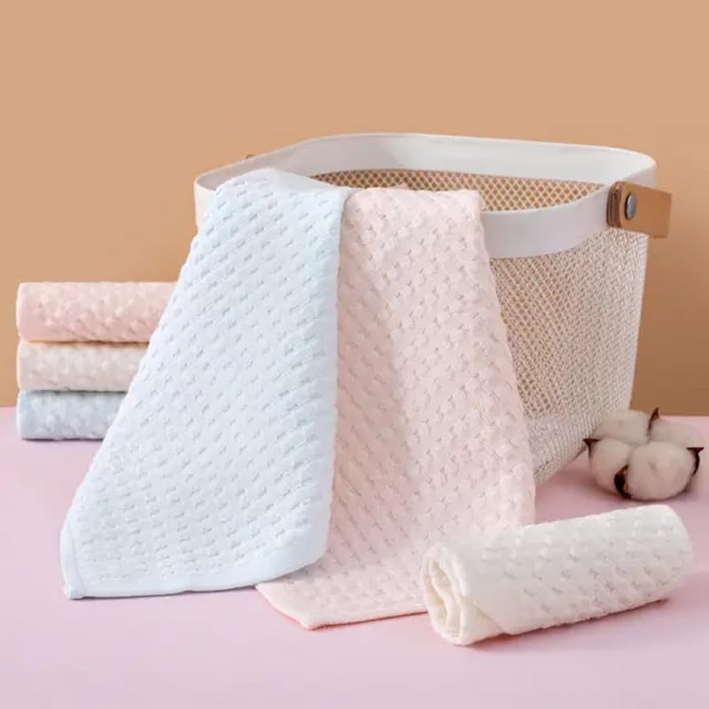 Soft & Stylish 25x25cm Cotton Face Towels for Women & Kids - Gentle Handkerchiefs for Girls & Babies (Pack of 6) | Ideal for Travel, Gym, Makeup Removal & Daily Use