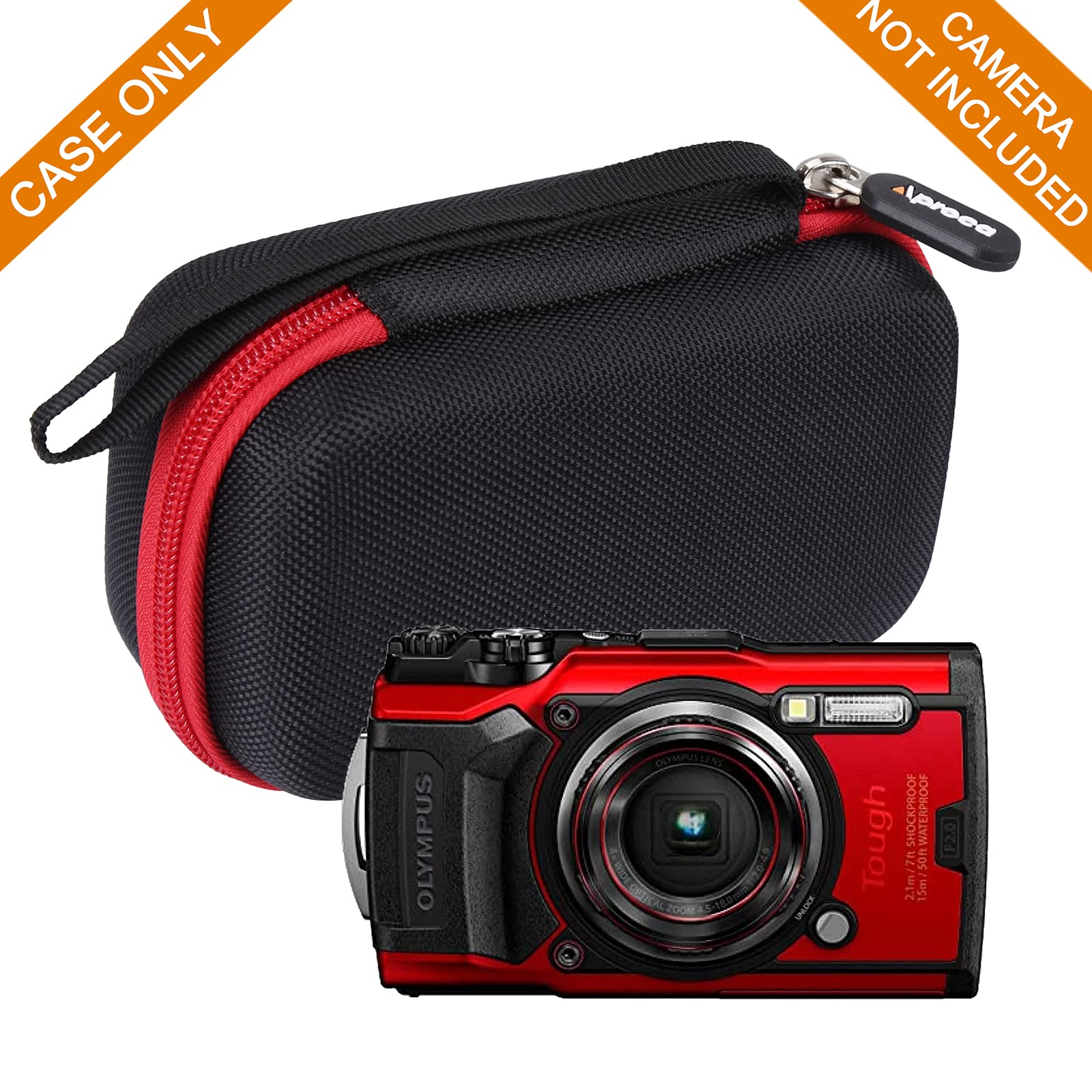 Aproca Waterproof Hard Storage Case for OM System Tough TG-7 & TG-6 Digital Cameras - Durable Protective Travel Case for Outdoor Adventures, Beach Trips & Hiking