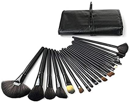 KAYI 24-Piece Professional Makeup Brush Set - Ultra Soft Foundation, Powder & Blush Brushes with Travel Pouch | Perfect for Makeup Artists, Beginners & On-The-Go Beauty