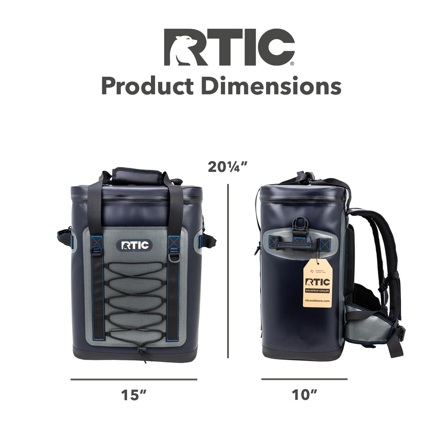 RTIC 36 Can Backpack Cooler - Insulated, Waterproof Soft Cooler Bag for Ice, Drinks, Lunch - Perfect for Beach, Travel, Camping, Picnic, Car, Hiking, Tailgating, and Outdoor Adventures
